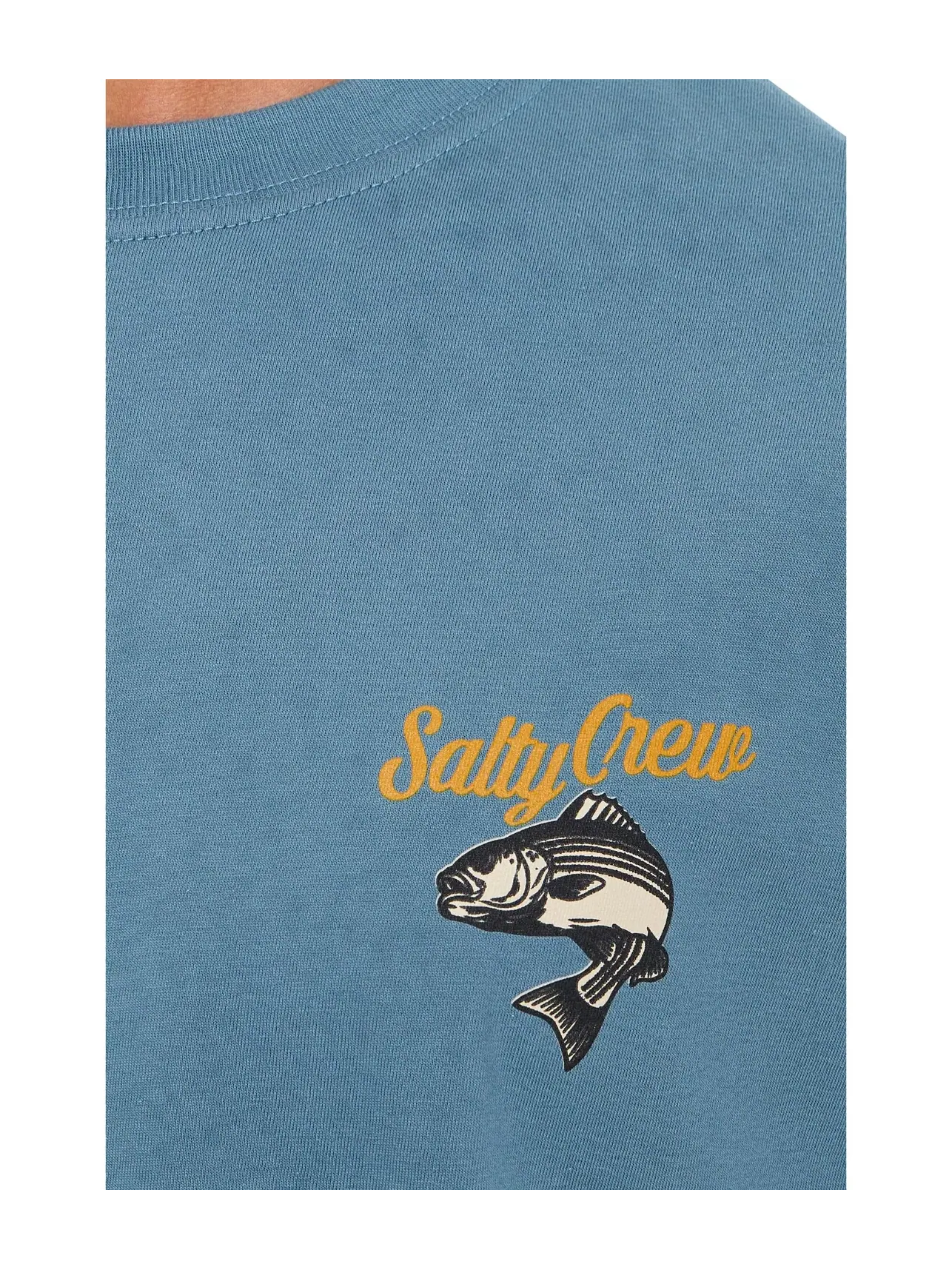 Полосатая футболка с коротким рукавом Salty Crew — изображение 5 из 5, серый