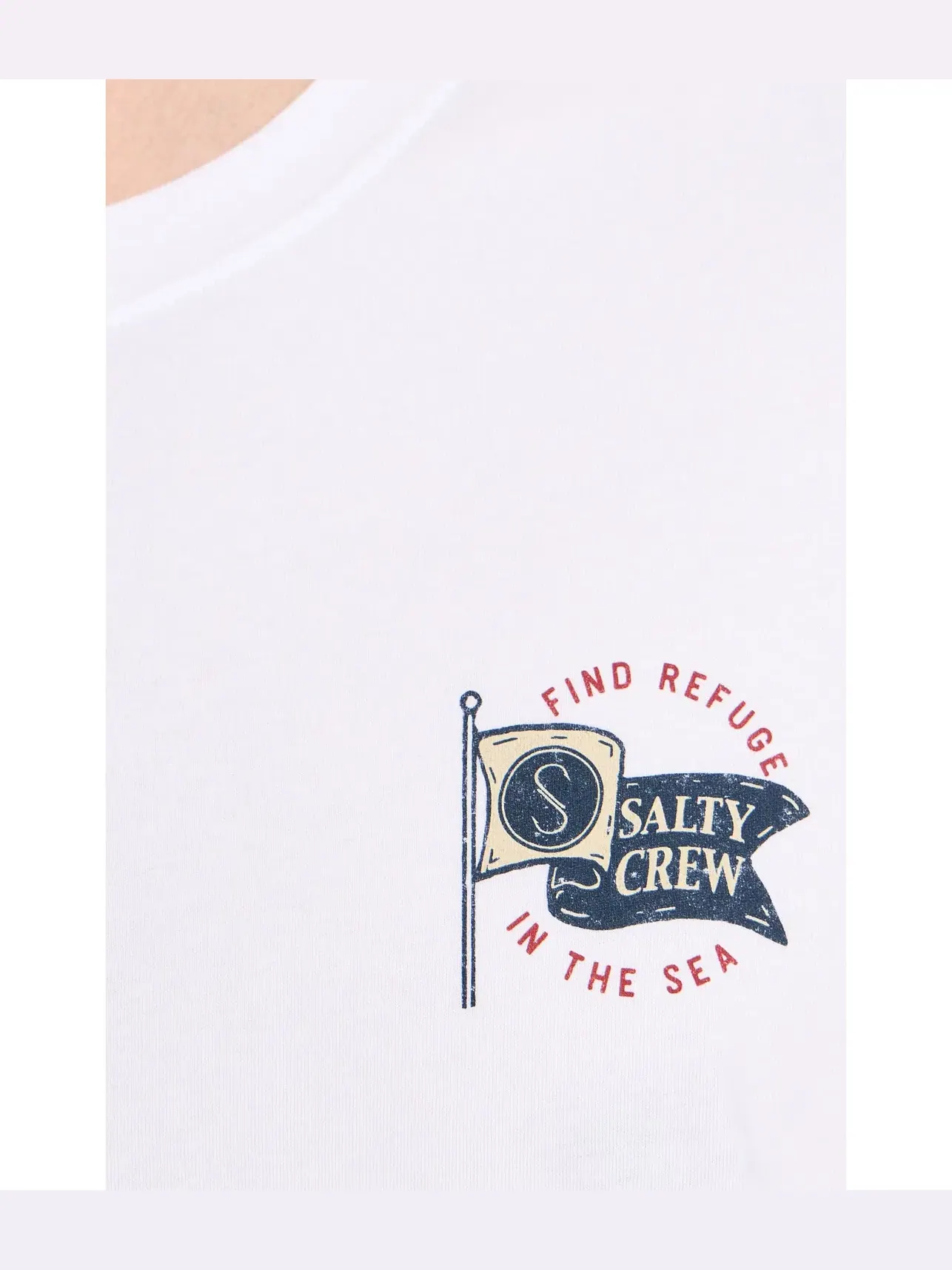 Футболка с коротким рукавом и волнистым рисунком Salty Crew — изображение 5 из 5, белый