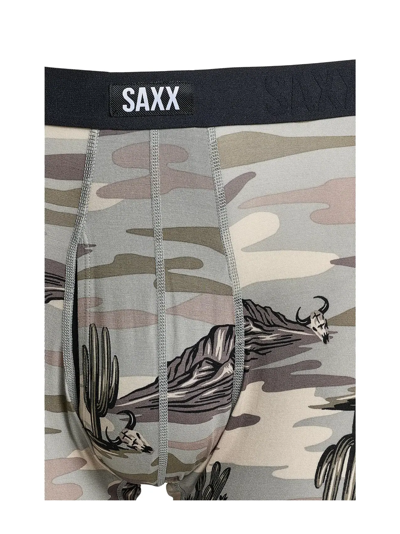 Боксеры-брифы с ширинкой сверхмягкие Vibe Xtra Soft Comfort Boxer Briefs Fly Saxx Underwear — изображение 3 из 3, серый