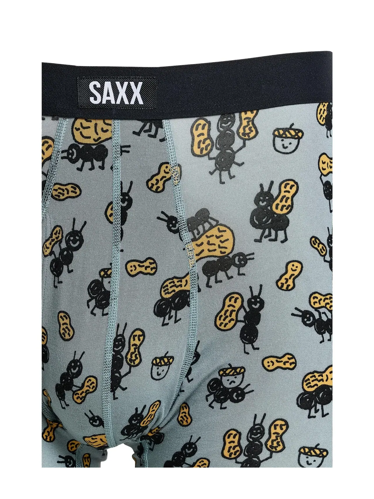 Боксеры-брифы с ширинкой сверхмягкие Vibe Xtra Soft Comfort Boxer Briefs Fly Saxx Underwear — изображение 3 из 3, серебристый