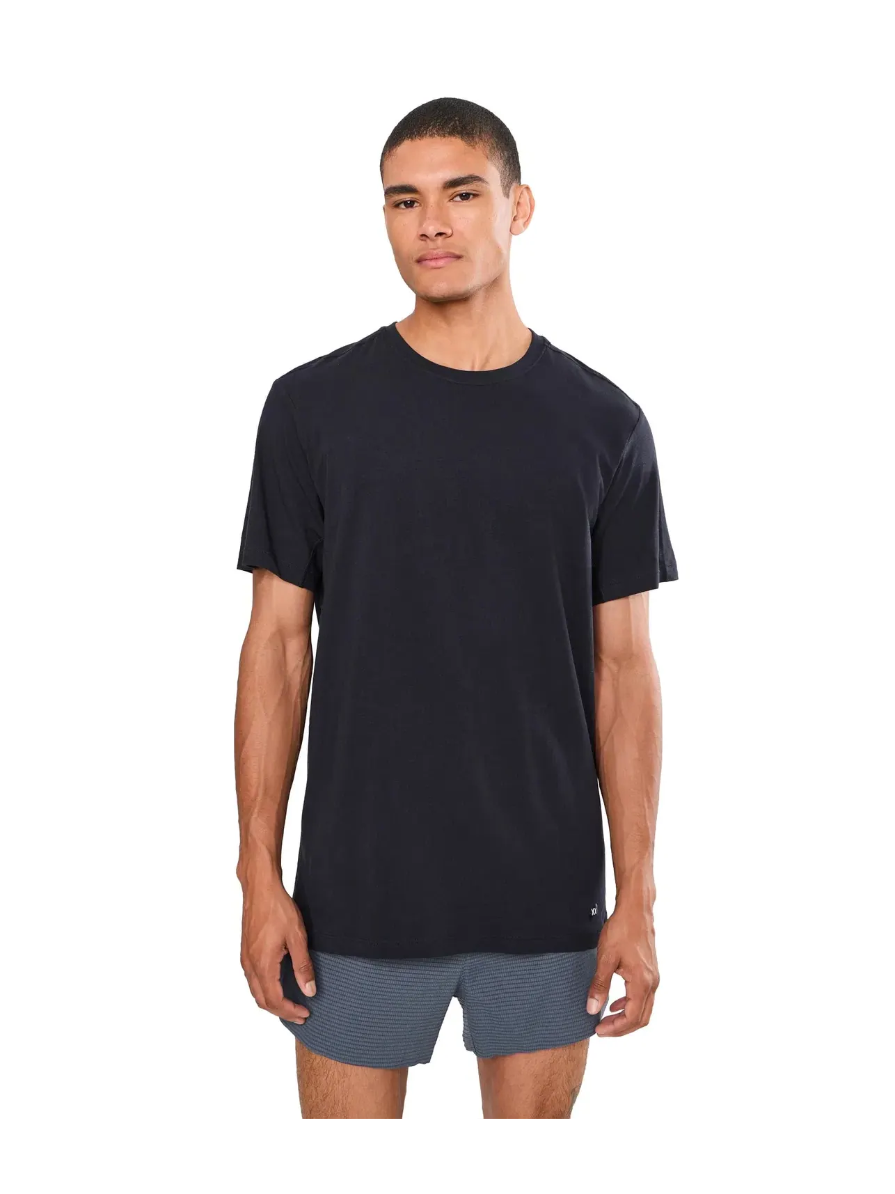 Футболка с круглым вырезом из хлопка Droptemp Dry, 2 шт. Droptemp Dry Cotton Crew Neck 2-Pack Saxx Underwear, черный