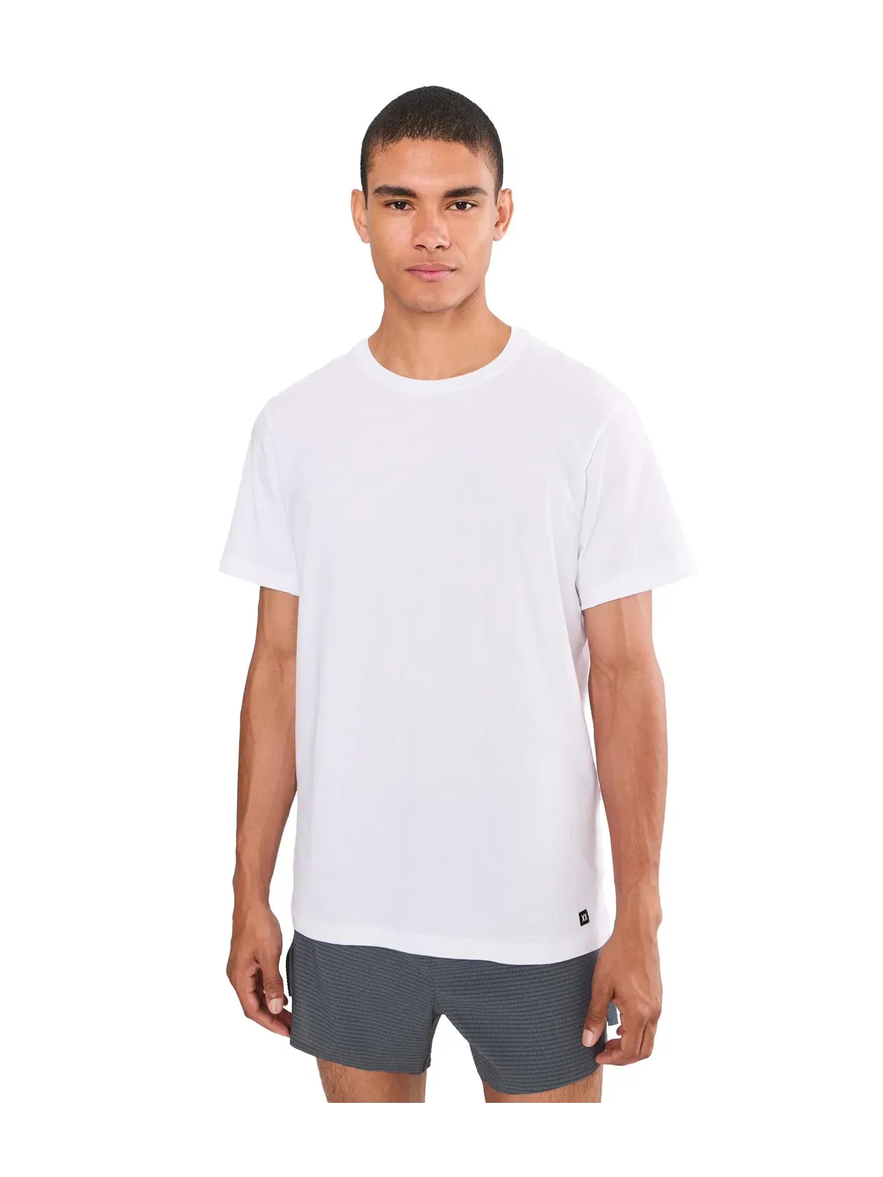 Футболка с круглым вырезом из хлопка Droptemp Dry, 2 шт. Droptemp Dry Cotton Crew Neck 2-Pack Saxx Underwear, белый