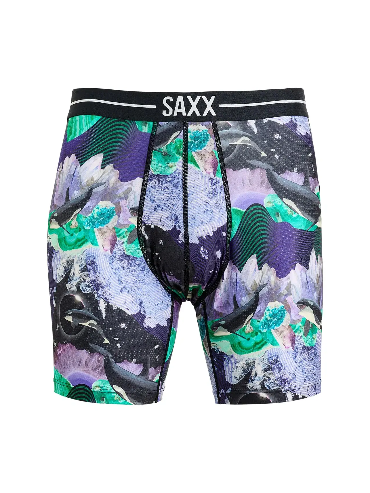 Боксеры-брифы дышащие из сетки Volt Breathable Mesh Boxer Briefs Saxx Underwear — изображение 1 из 3, черный