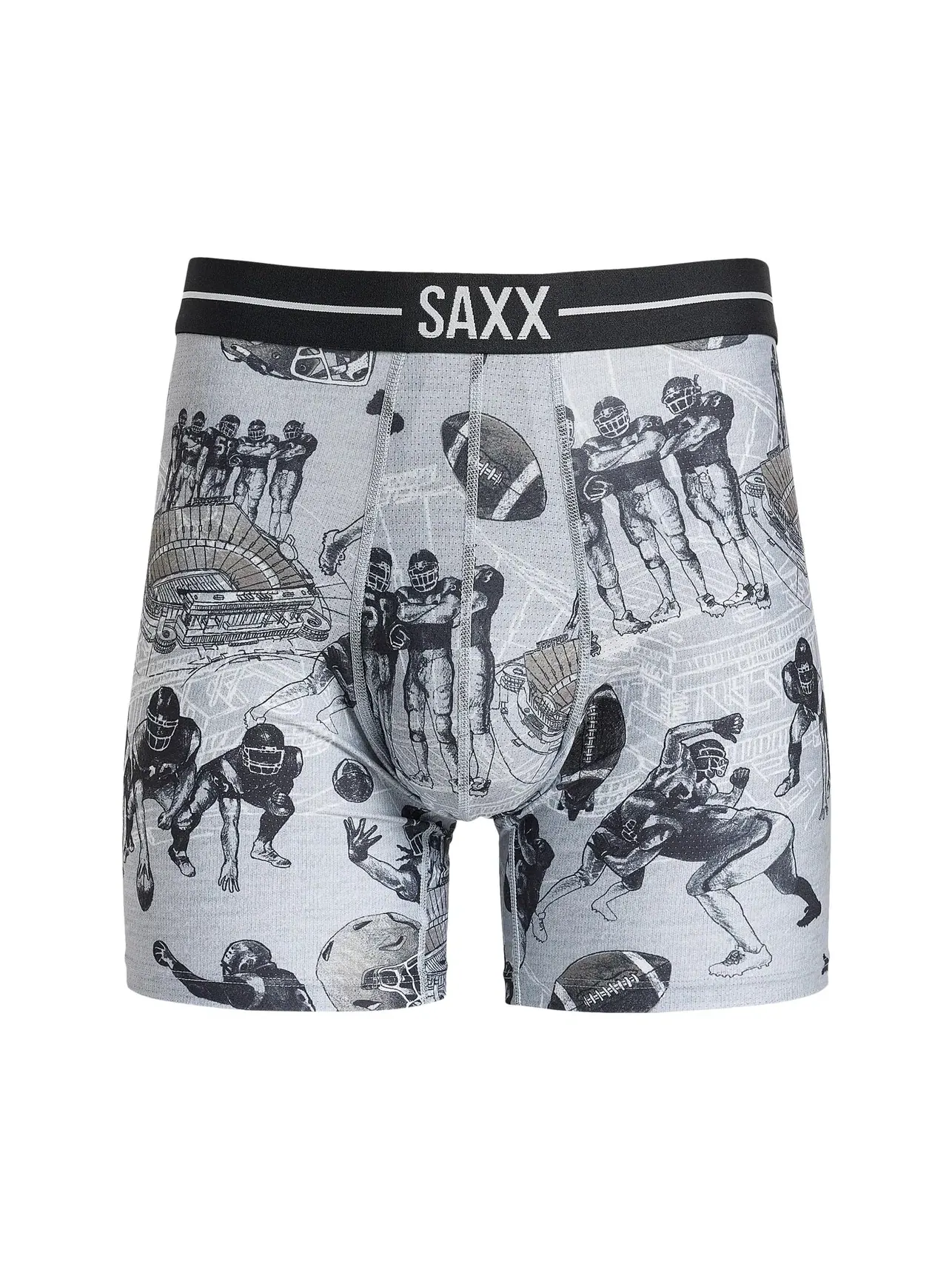 Боксеры-брифы дышащие из сетки Volt Breathable Mesh Boxer Briefs Saxx Underwear — изображение 1 из 3, серый