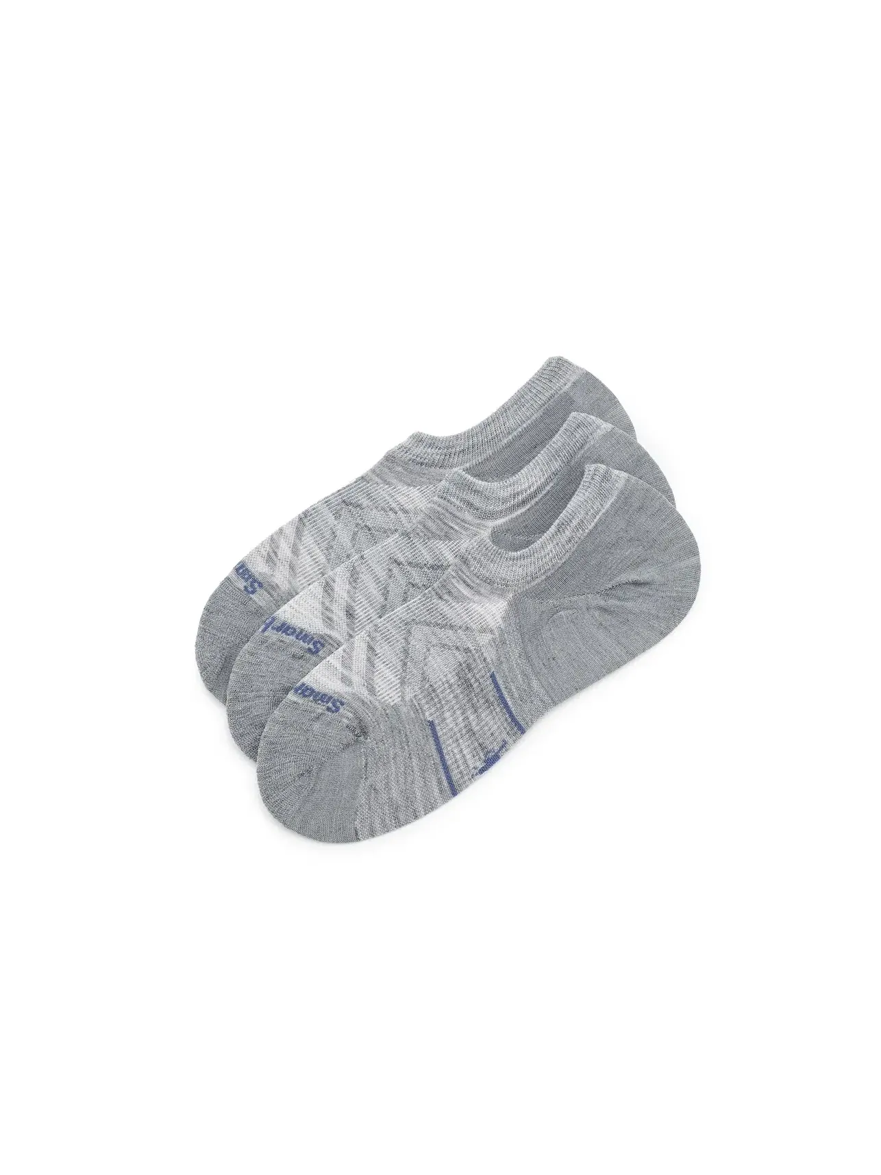 Набор из 3 носков Run Zero Cushion No Show Socks. Smartwool — изображение 1 из 2, светлый серый