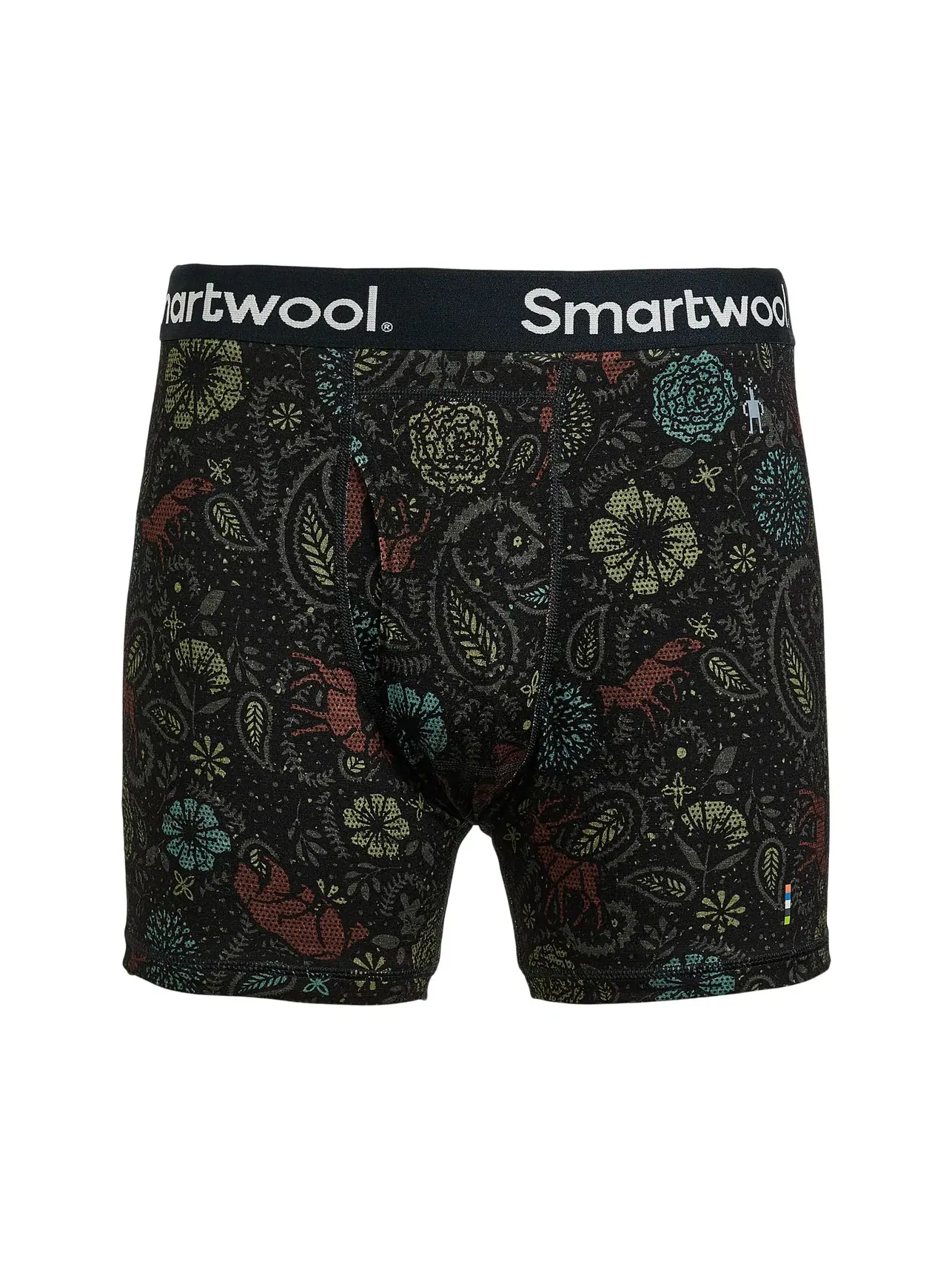 Боксеры-брифы с принтом из мериносовой шерсти Merino Print Boxer Brief Smartwool — изображение 1 из 3, черный