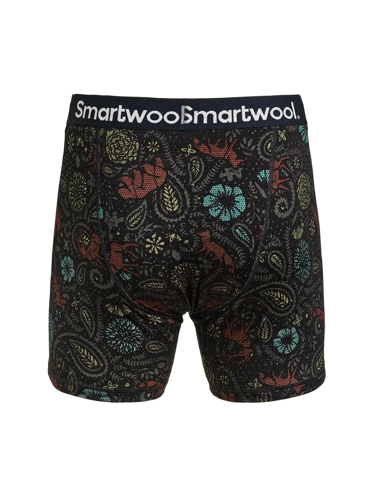 Боксеры-брифы с принтом из мериносовой шерсти Merino Print Boxer Brief Smartwool — изображение 2 из 3, черный