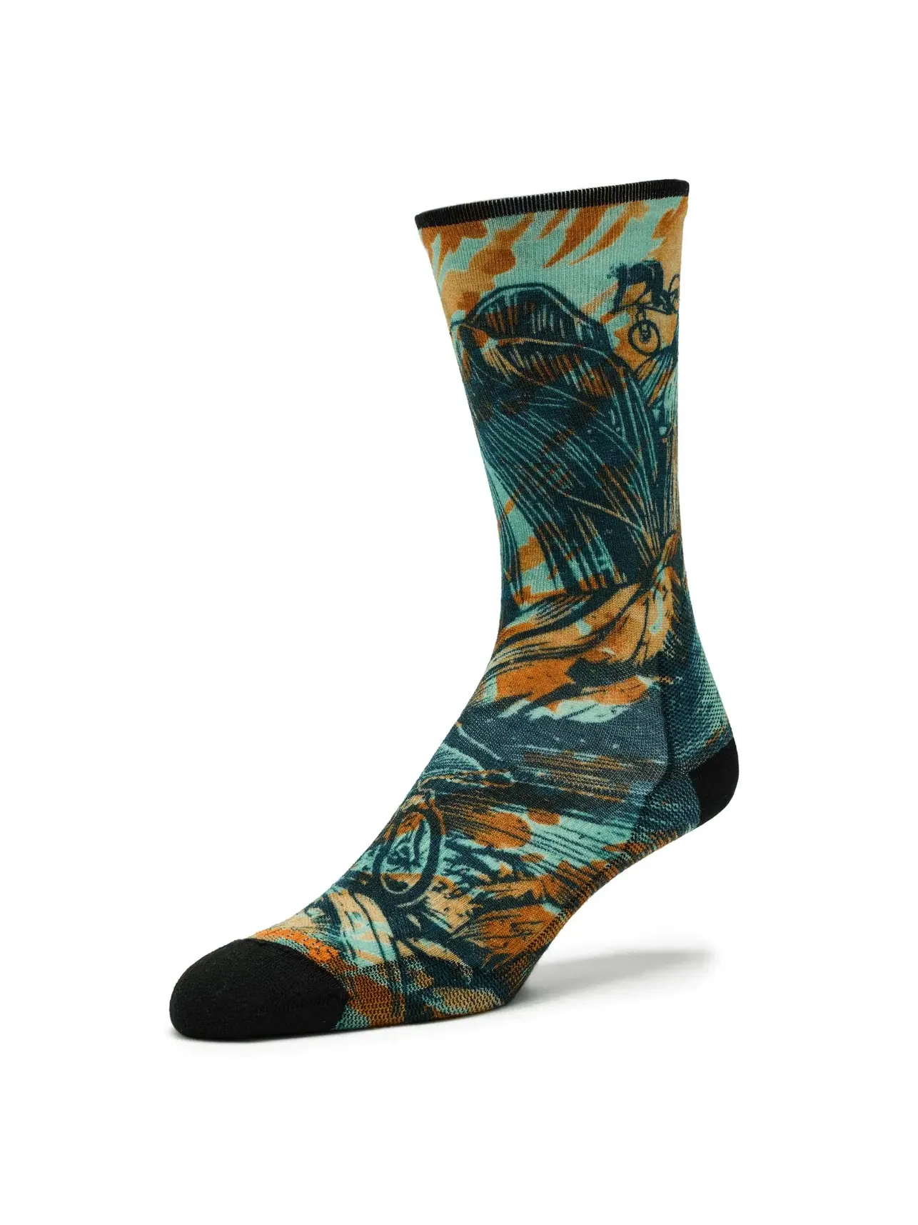 Носки Bike Zero Cushion Rugged Ride Print Crew Socks Smartwool — изображение 1 из 2, бежевый