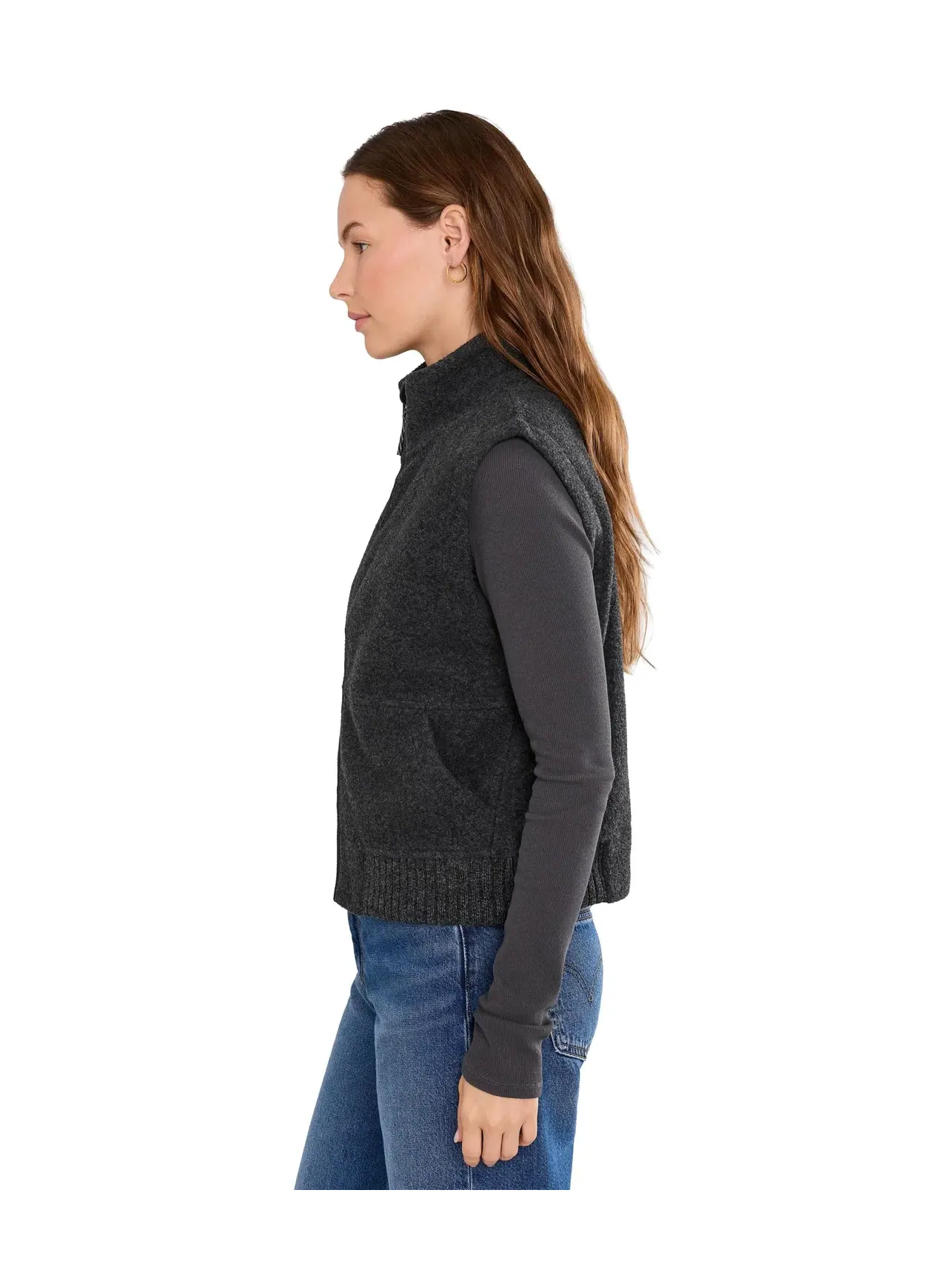 Флисовый жилет Second Cut Fleece Vest Smartwool — изображение 3 из 5, темно-серый