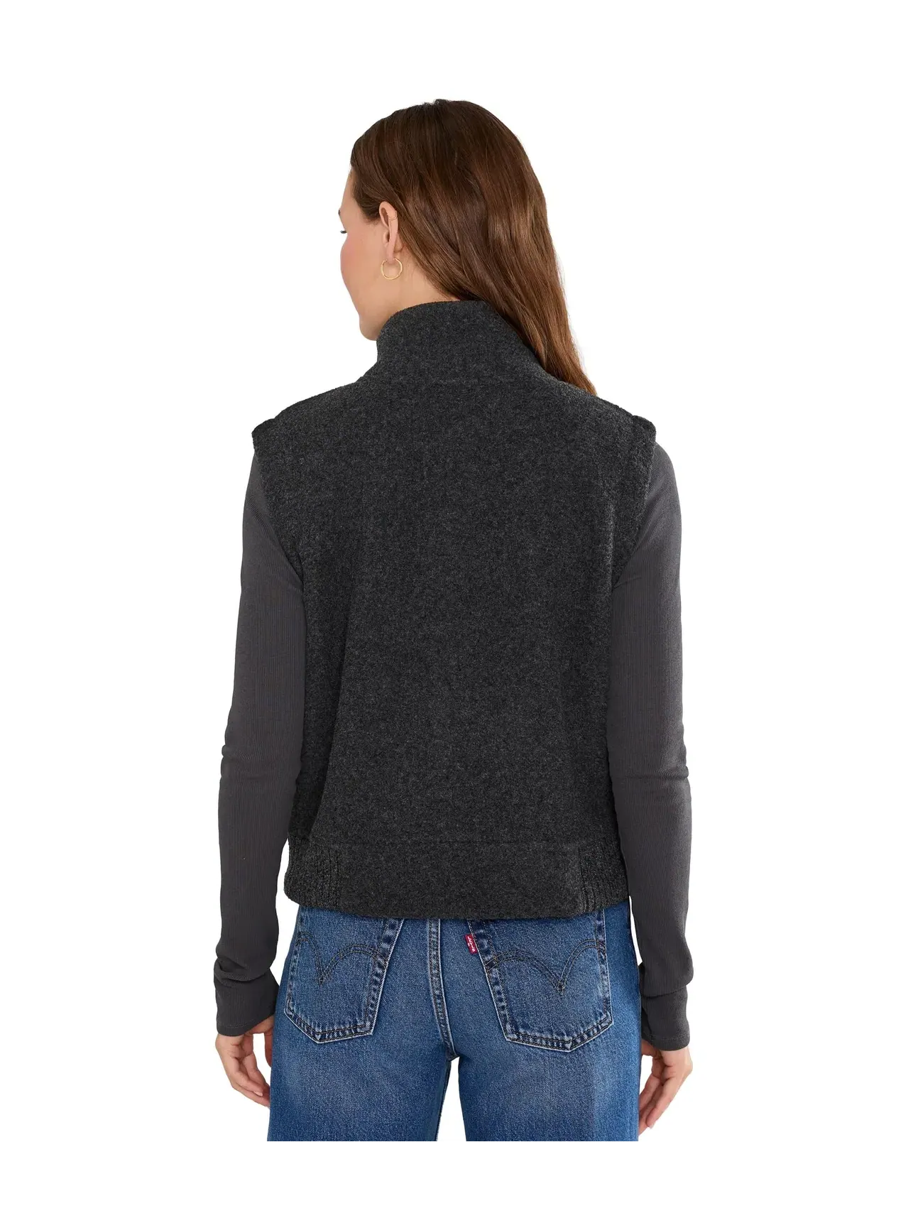Флисовый жилет Second Cut Fleece Vest Smartwool — изображение 4 из 5, темно-серый