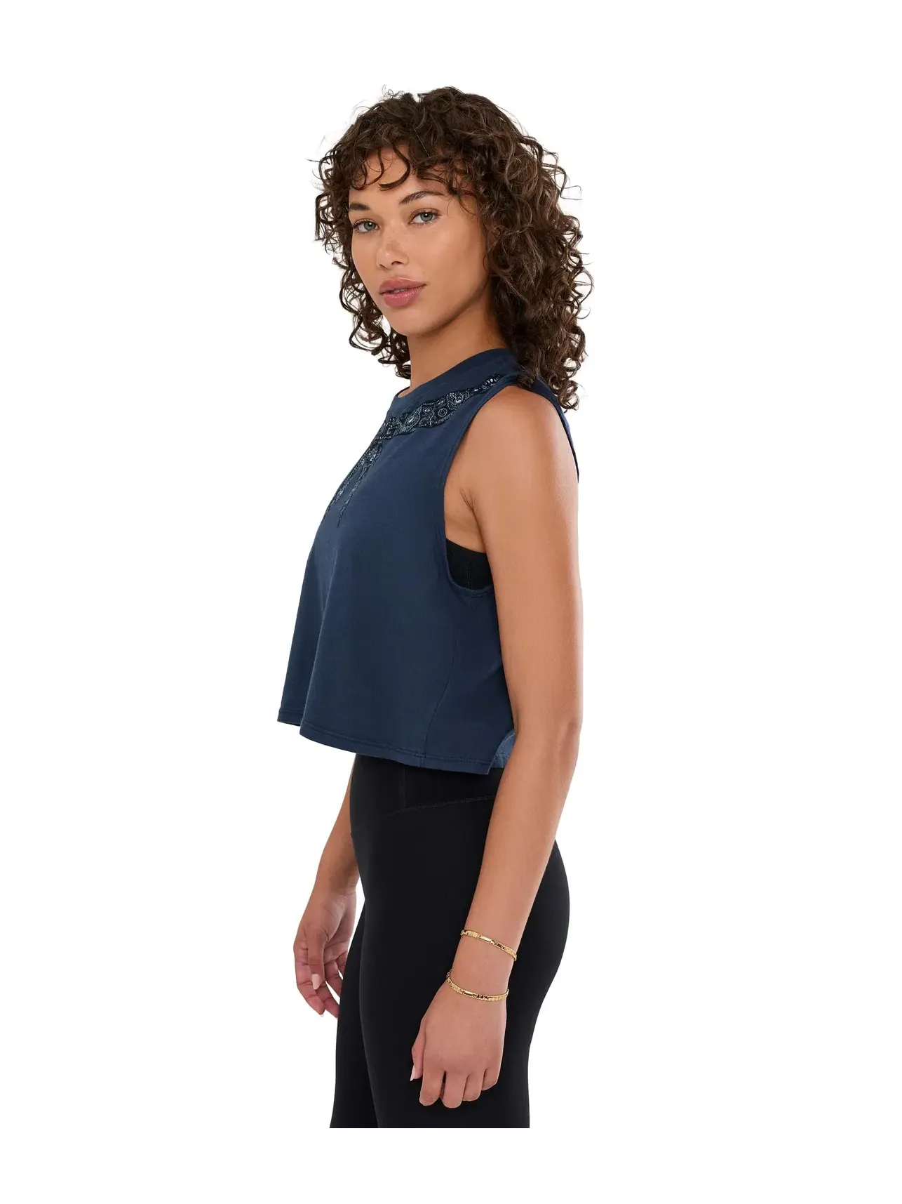 Топ-кроп Mandala Spirit Crop Tank Spiritual Gangster — изображение 3 из 5, синий