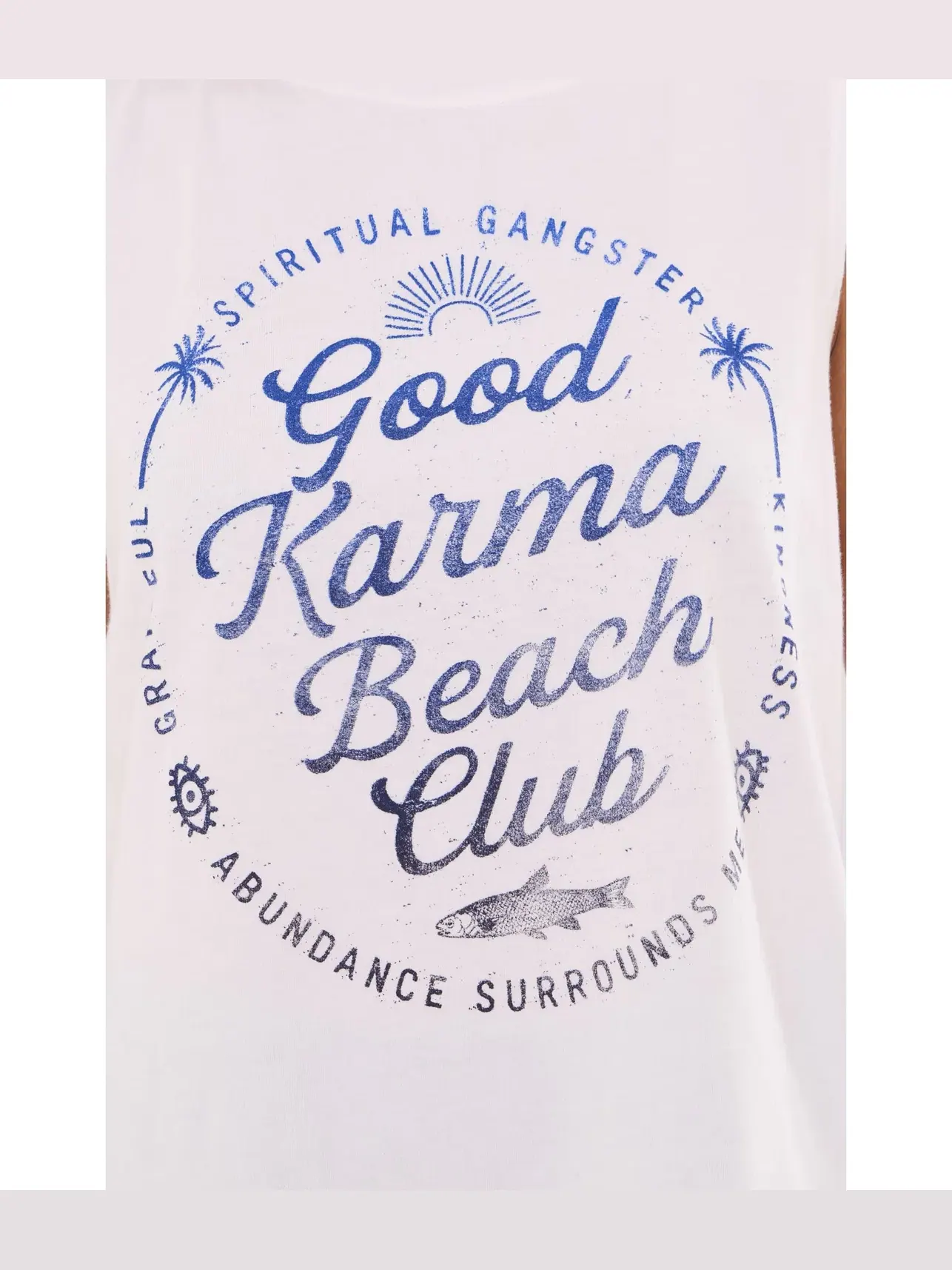 Топ-майка Beach Club Vibe Tank Spiritual Gangster — изображение 5 из 5, белый