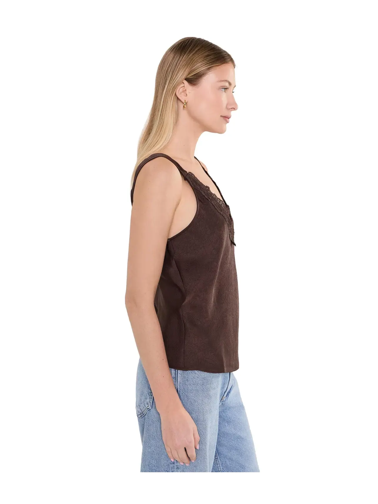 Топ-майка с кружевом Penelope Lace Tank Splendid — изображение 3 из 5, ява