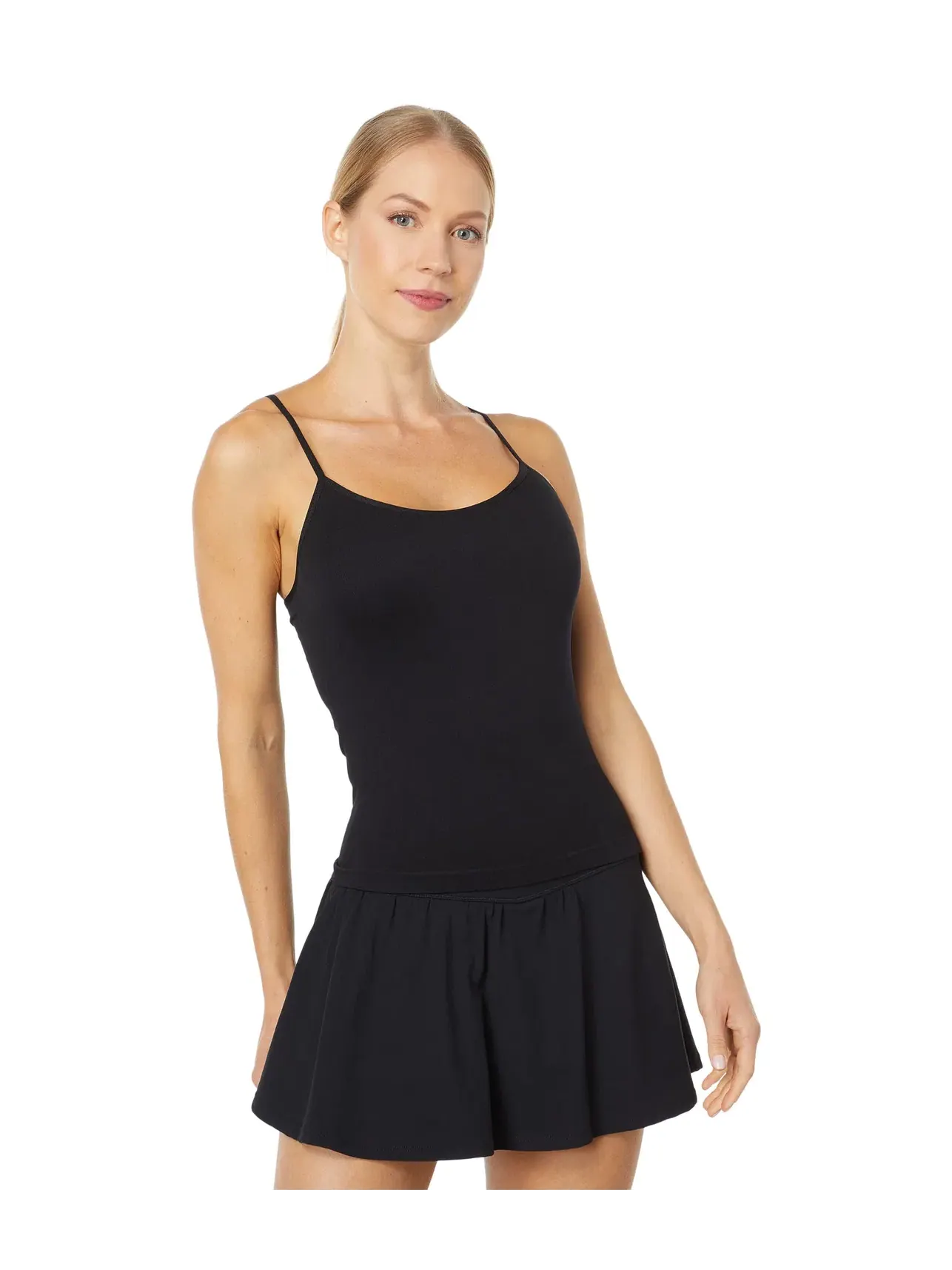 Топ-майка бесшовный до талии Loren Seamless Waist Length Tank Splits59 — изображение 1 из 4, черный
