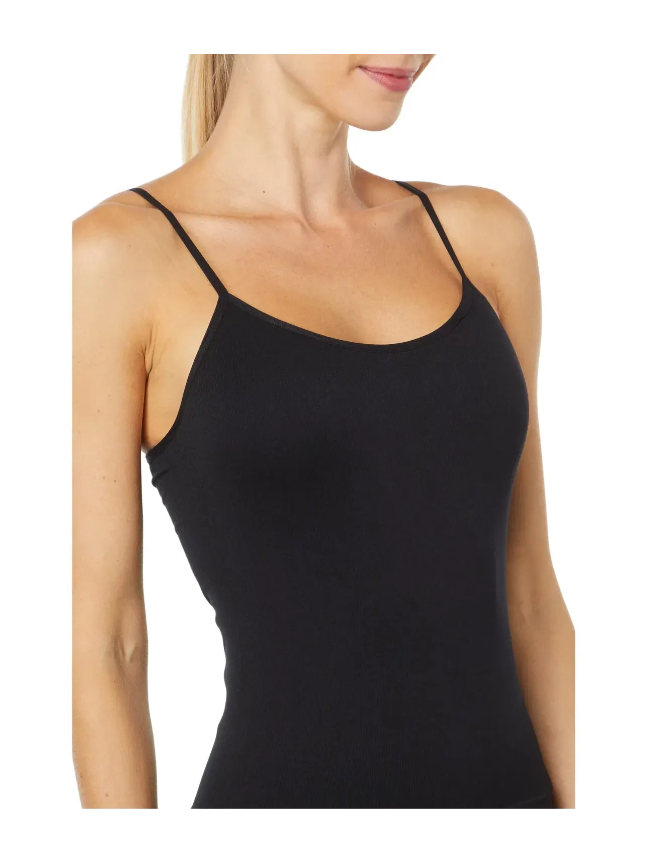Топ-майка бесшовный до талии Loren Seamless Waist Length Tank Splits59 — изображение 3 из 4, черный