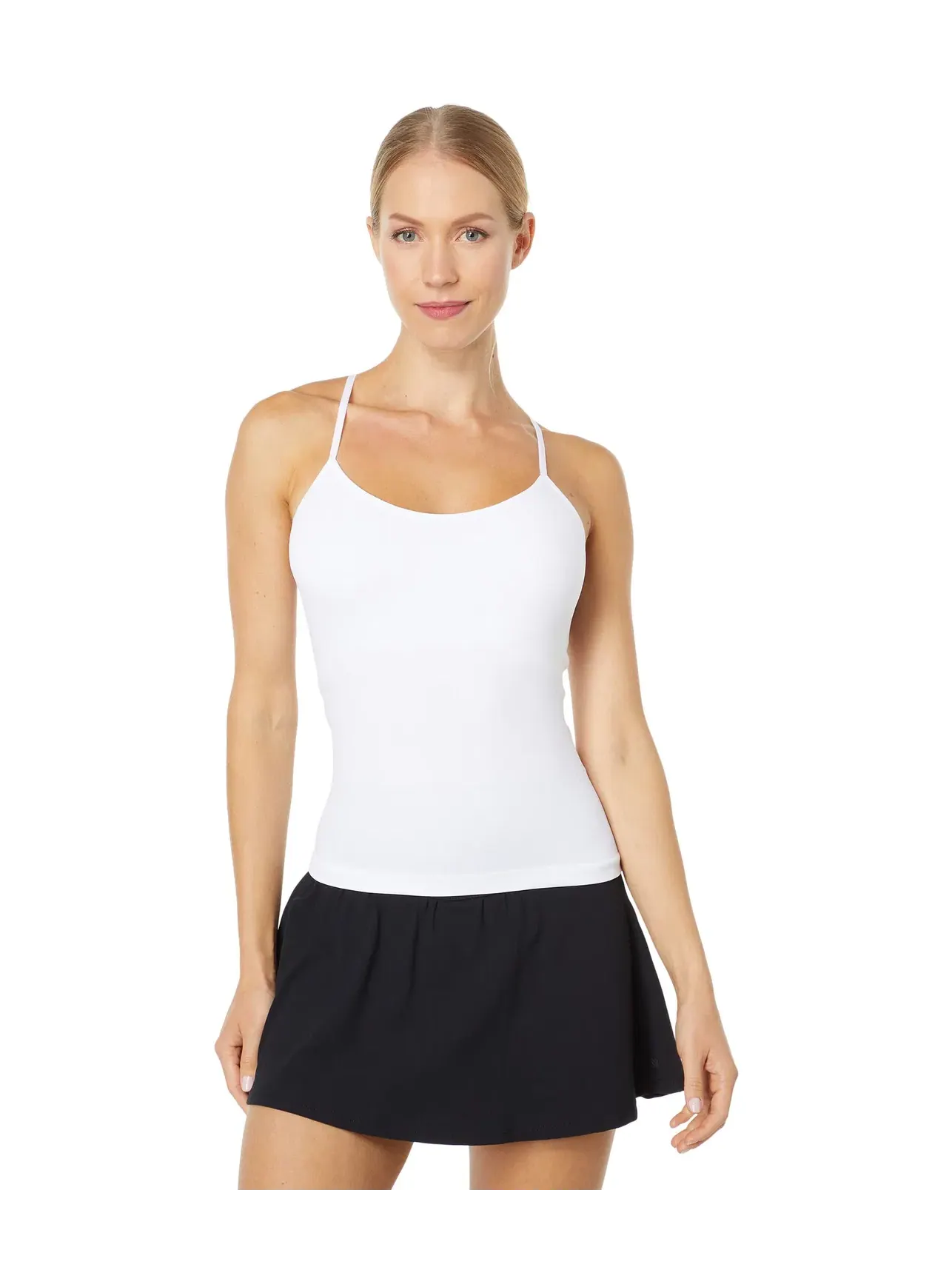 Топ-майка бесшовный до талии Loren Seamless Waist Length Tank Splits59 — изображение 1 из 4, белый