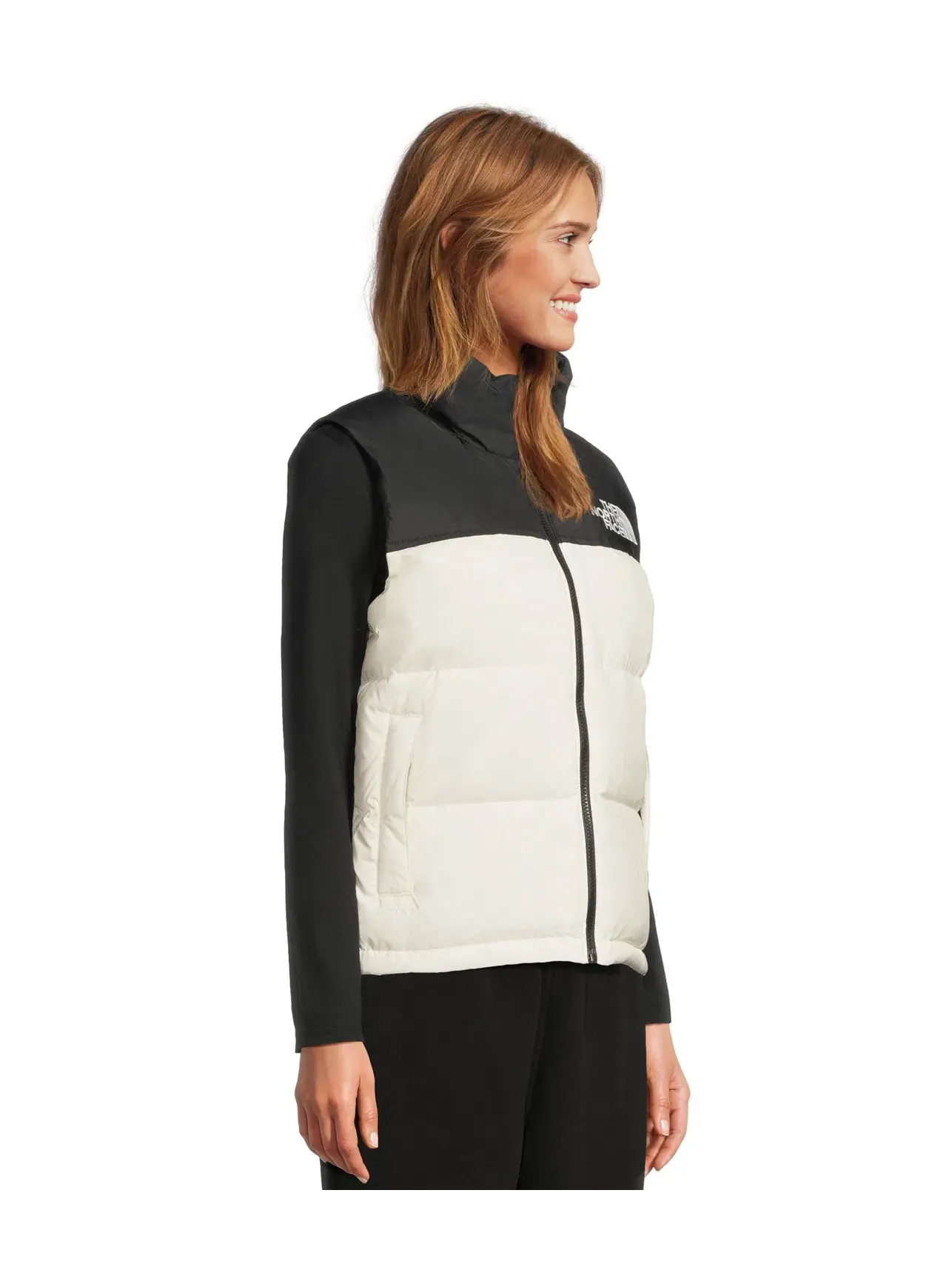 Жилет 1996 Retro Nuptse Vest The North Face — изображение 2 из 5, белый/черный