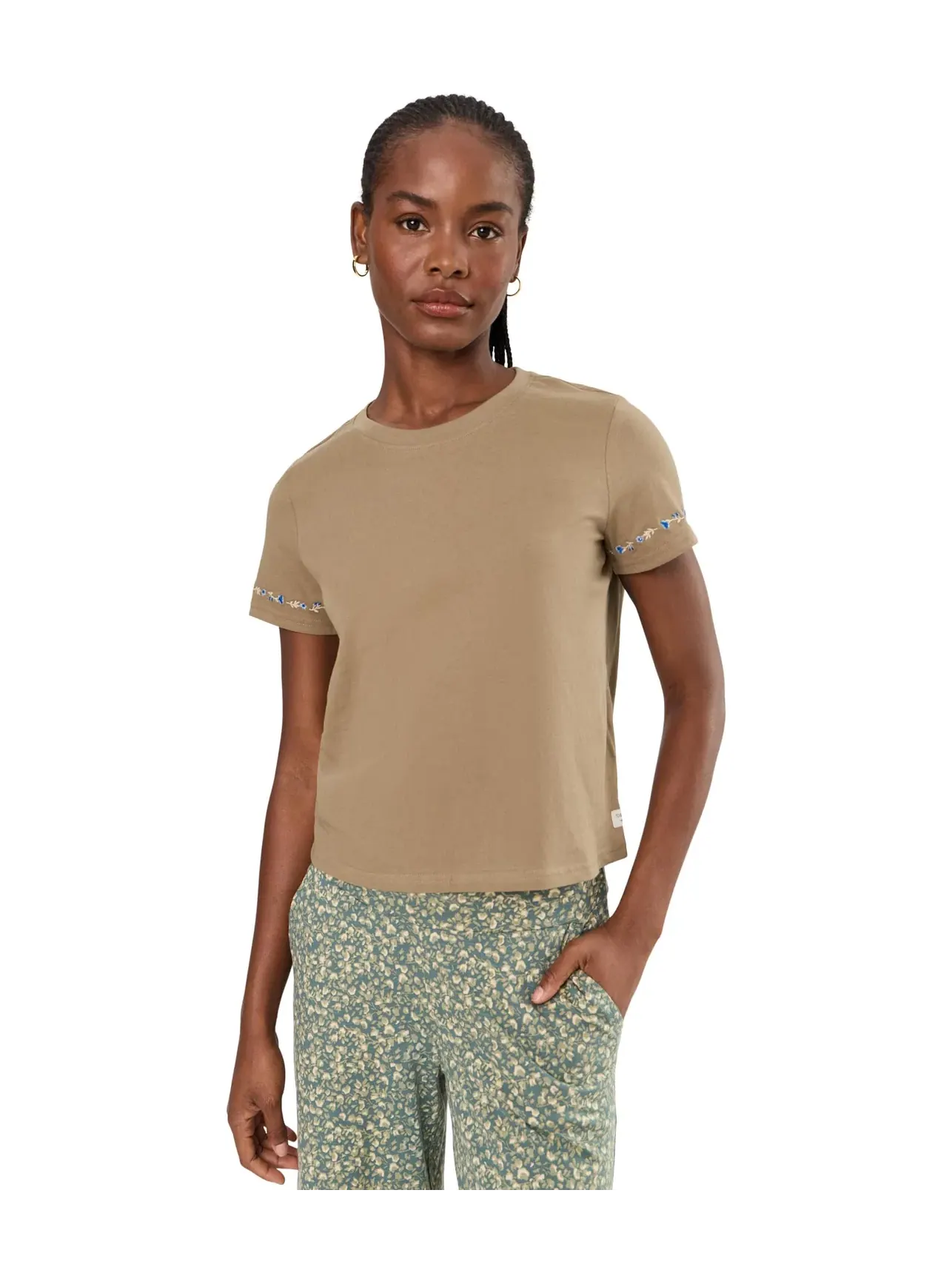 Футболка Re-Form Crew Embroidered Toad&Co — изображение 1 из 5, хаки