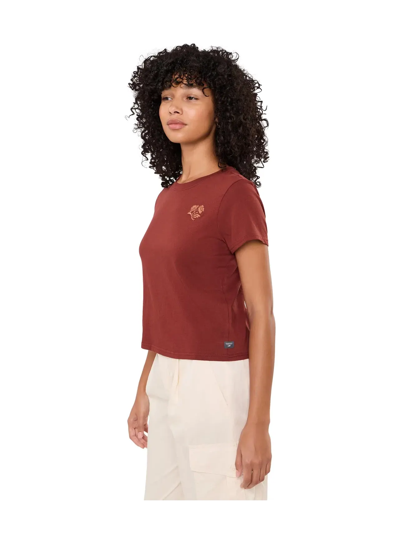 Футболка Re-Form Crew Embroidered Toad&Co — изображение 3 из 5, бордовый