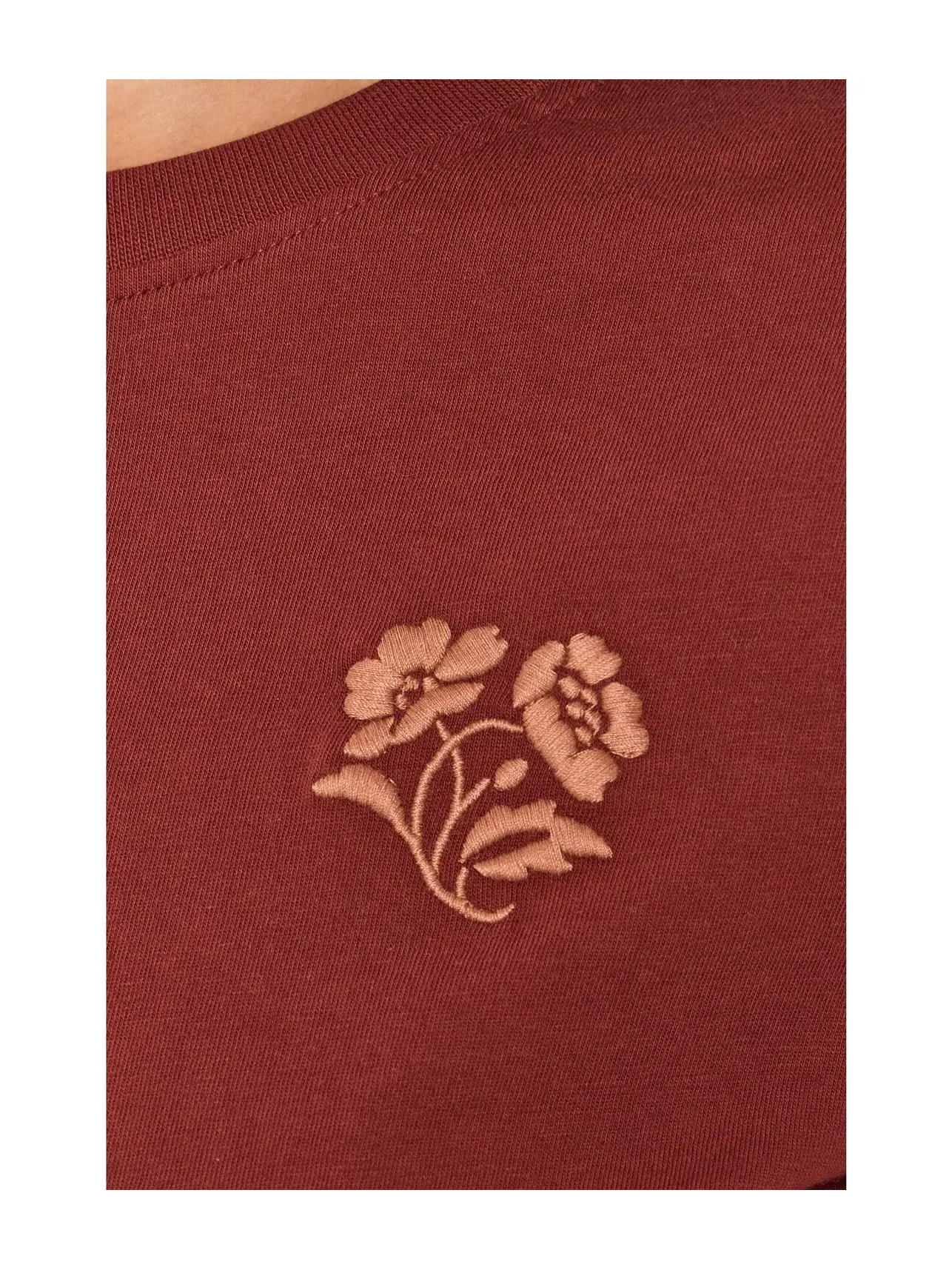 Футболка Re-Form Crew Embroidered Toad&Co — изображение 5 из 5, бордовый