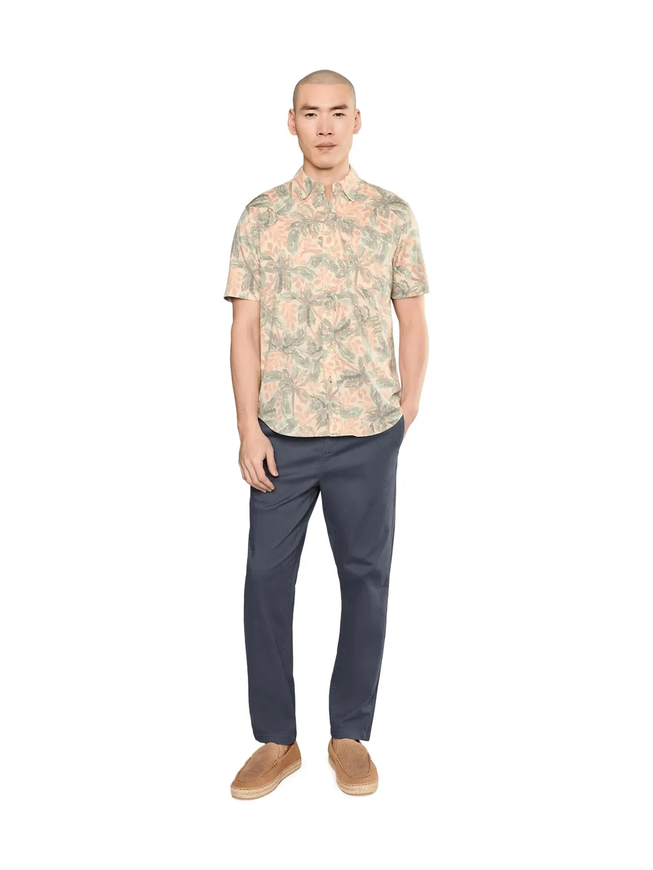 Рубашка с коротким рукавом San Lucio Sea Shade Tommy Bahama — изображение 2 из 5, серебристый