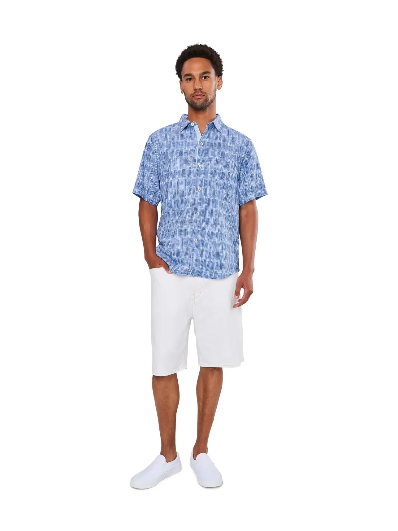 Рубашка Coastal Ease Geo Fades Tommy Bahama — изображение 2 из 5, синий