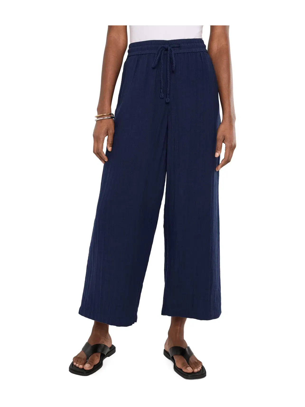 Брюки широкие-кроп из марли Gauze Hr Wide Leg Crop Tommy Bahama — изображение 1 из 5, берег