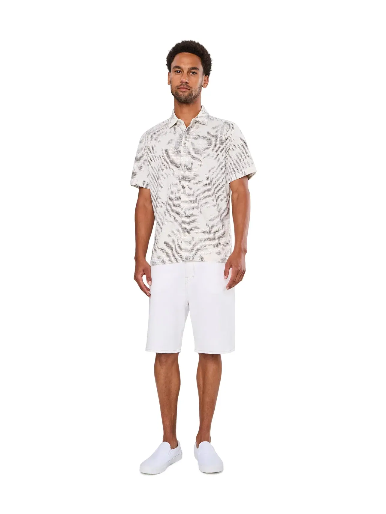 Рубашка Costa Wave Palm Rays Short Sleeve Camp Tommy Bahama — изображение 2 из 5, кокос