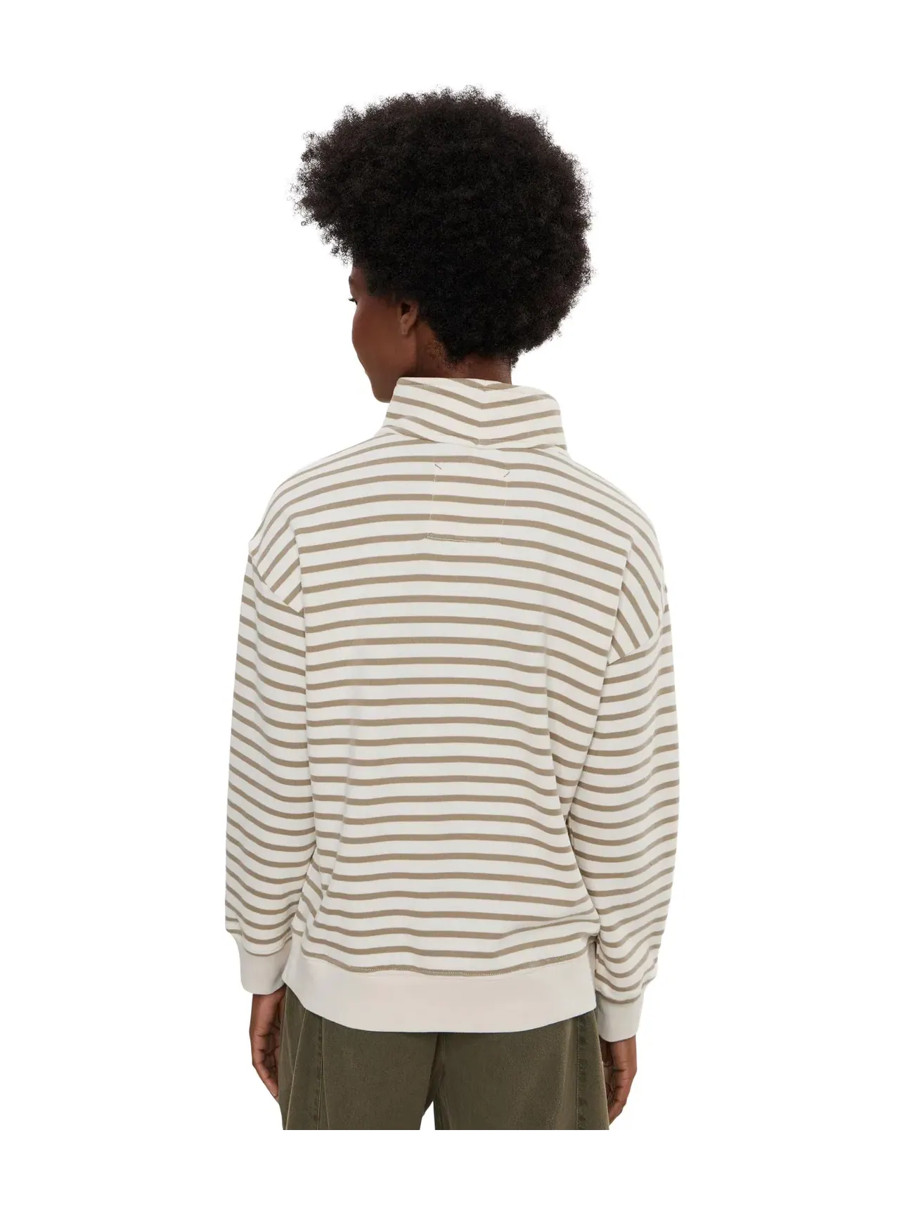 Толстовка с высоким воротом в полоску Marina Del Mar Stripe Mock Neck Tommy Bahama — изображение 4 из 5, кокос