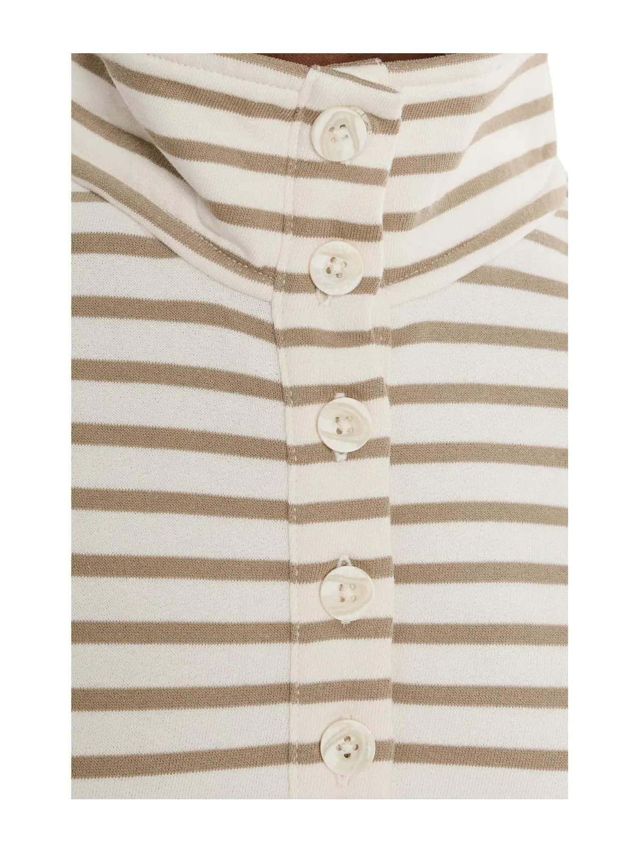 Толстовка с высоким воротом в полоску Marina Del Mar Stripe Mock Neck Tommy Bahama — изображение 5 из 5, кокос