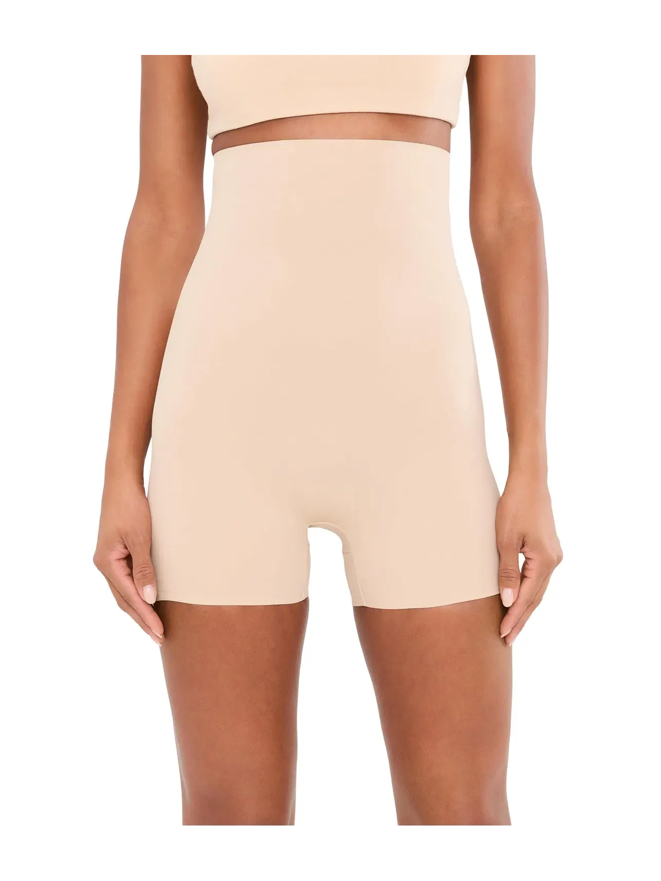 Утягивающие шорты-слипы с высокой посадкой Sleek Essentials High-Waist Boyshorts Tc — изображение 1 из 4, бежевый