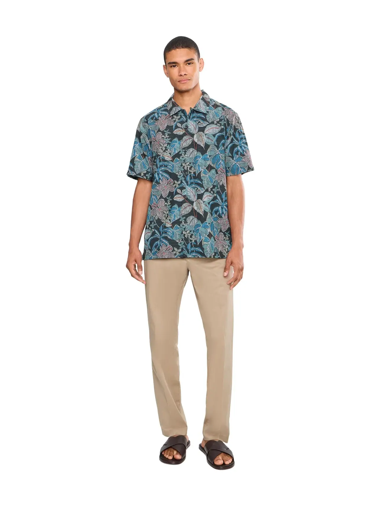 Рубашка Bahama Coast Midnight Fuego Tommy Bahama — изображение 2 из 5, серый