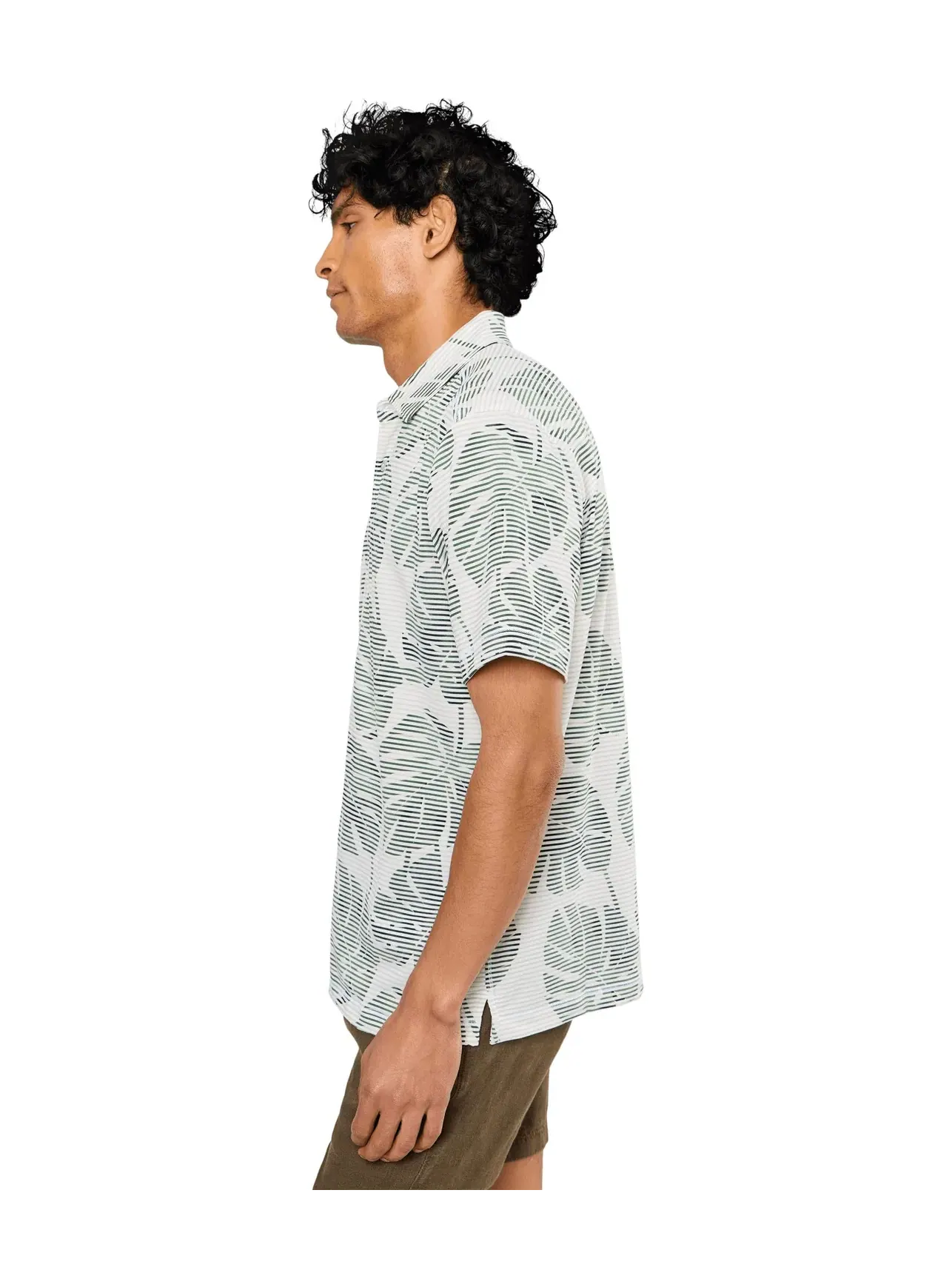Рубашка Costa Wave Monstera Mash Short Sleeve Camp Tommy Bahama — изображение 3 из 5, нефритовый