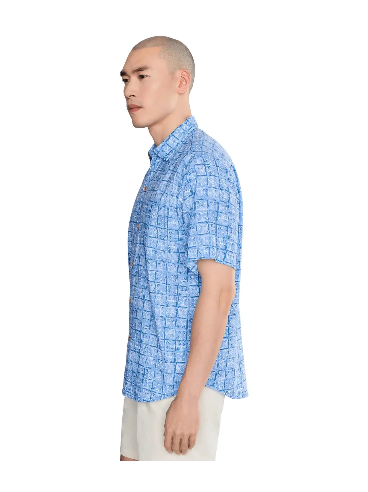 Рубашка Coastal Ease Carrico Tiles Tommy Bahama — изображение 3 из 5, ледяной узор