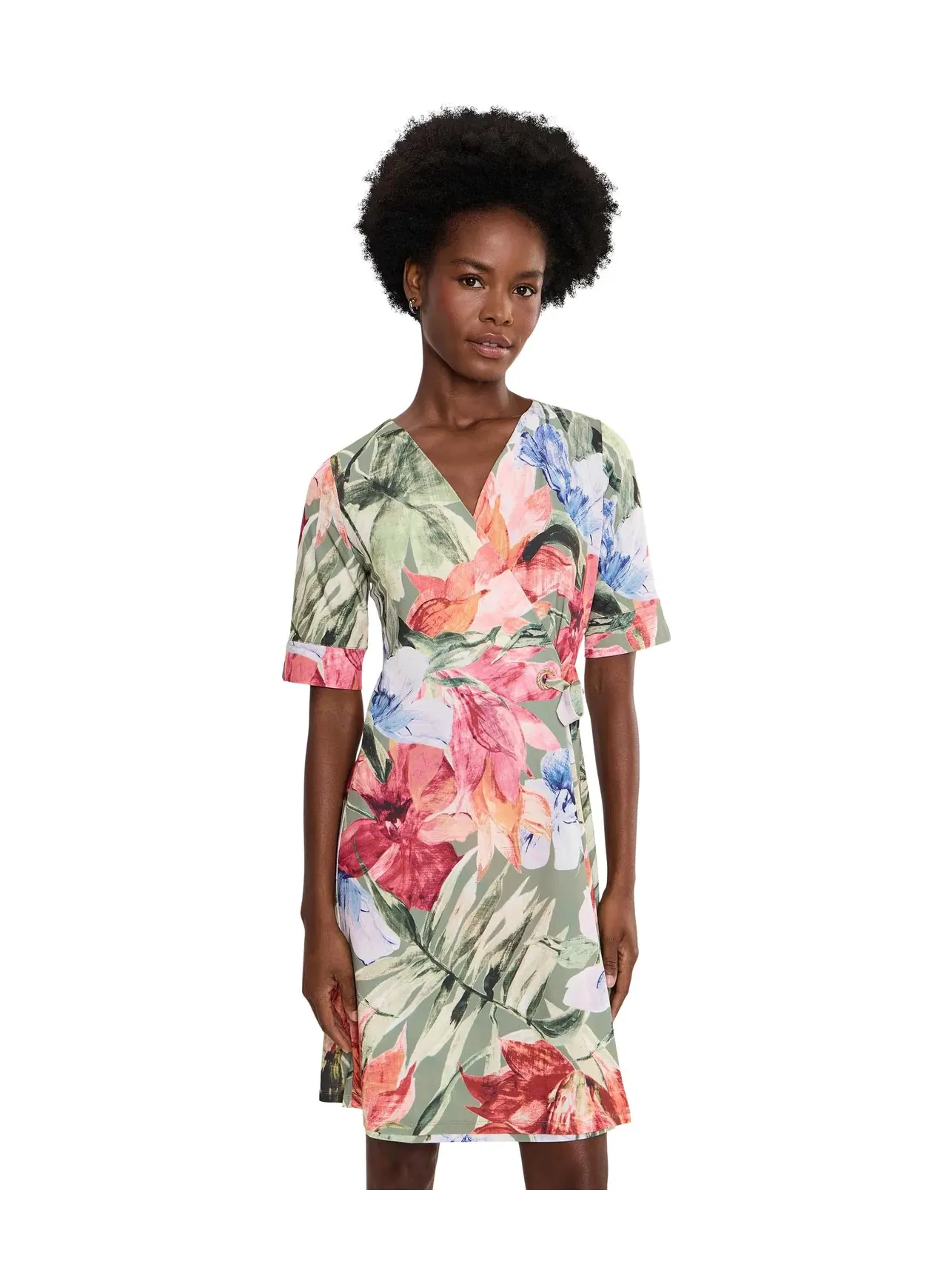 Платье Carmela Island Bloom с рукавами до локтя Tommy Bahama — изображение 1 из 5, зеленый