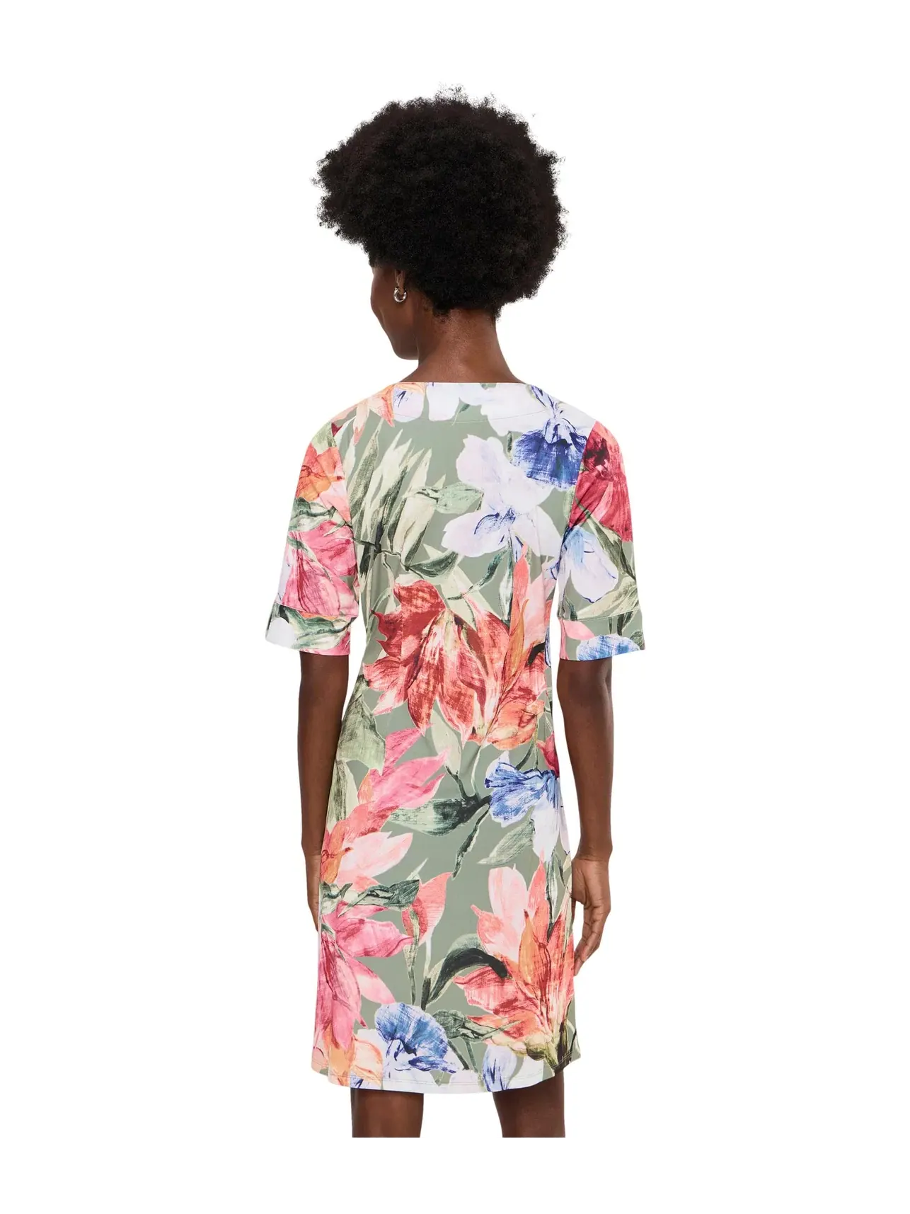Платье Carmela Island Bloom с рукавами до локтя Tommy Bahama — изображение 4 из 5, зеленый