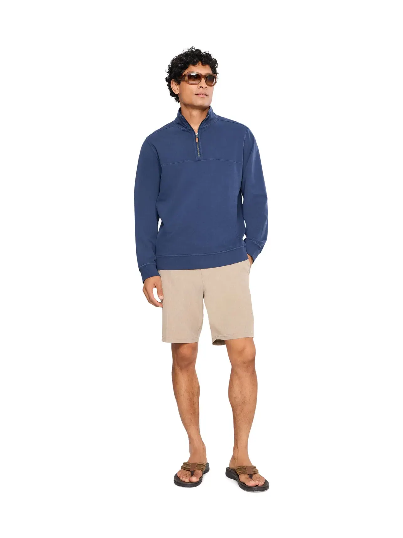 Толстовка на полмолнии Ben and Terry Coastal Half Zip Tommy Bahama — изображение 2 из 5, темно-синий