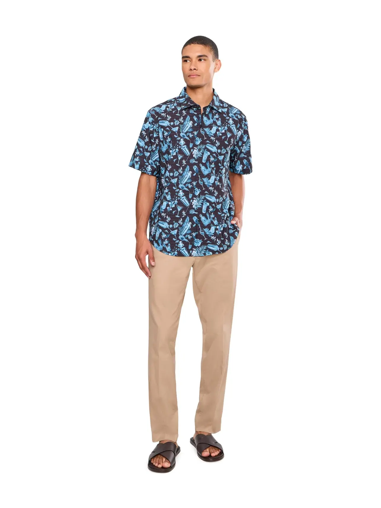 Рубашка Bahama Coast Mix N' Sip Tommy Bahama — изображение 2 из 5, синий