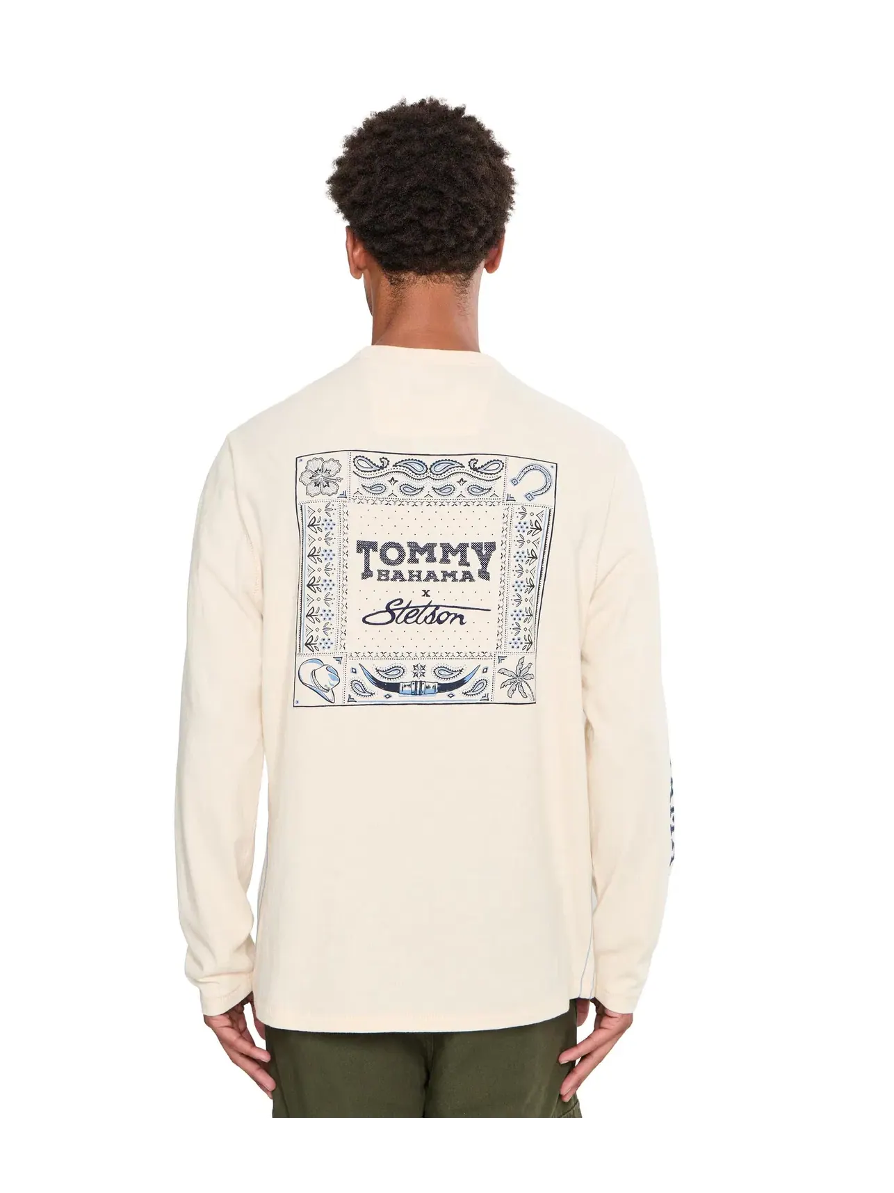 Футболка с длинным рукавом Bandana Sands Lux Tommy Bahama — изображение 4 из 5, прозрачный