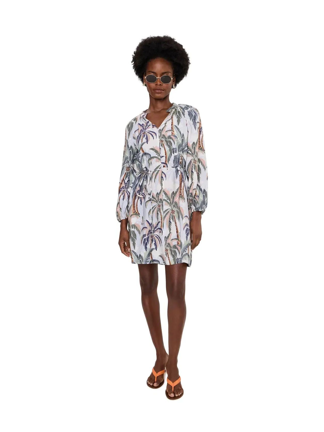 Платье Palm Oasis с длинными рукавами и короткими рукавами Tommy Bahama — изображение 2 из 5, прозрачный