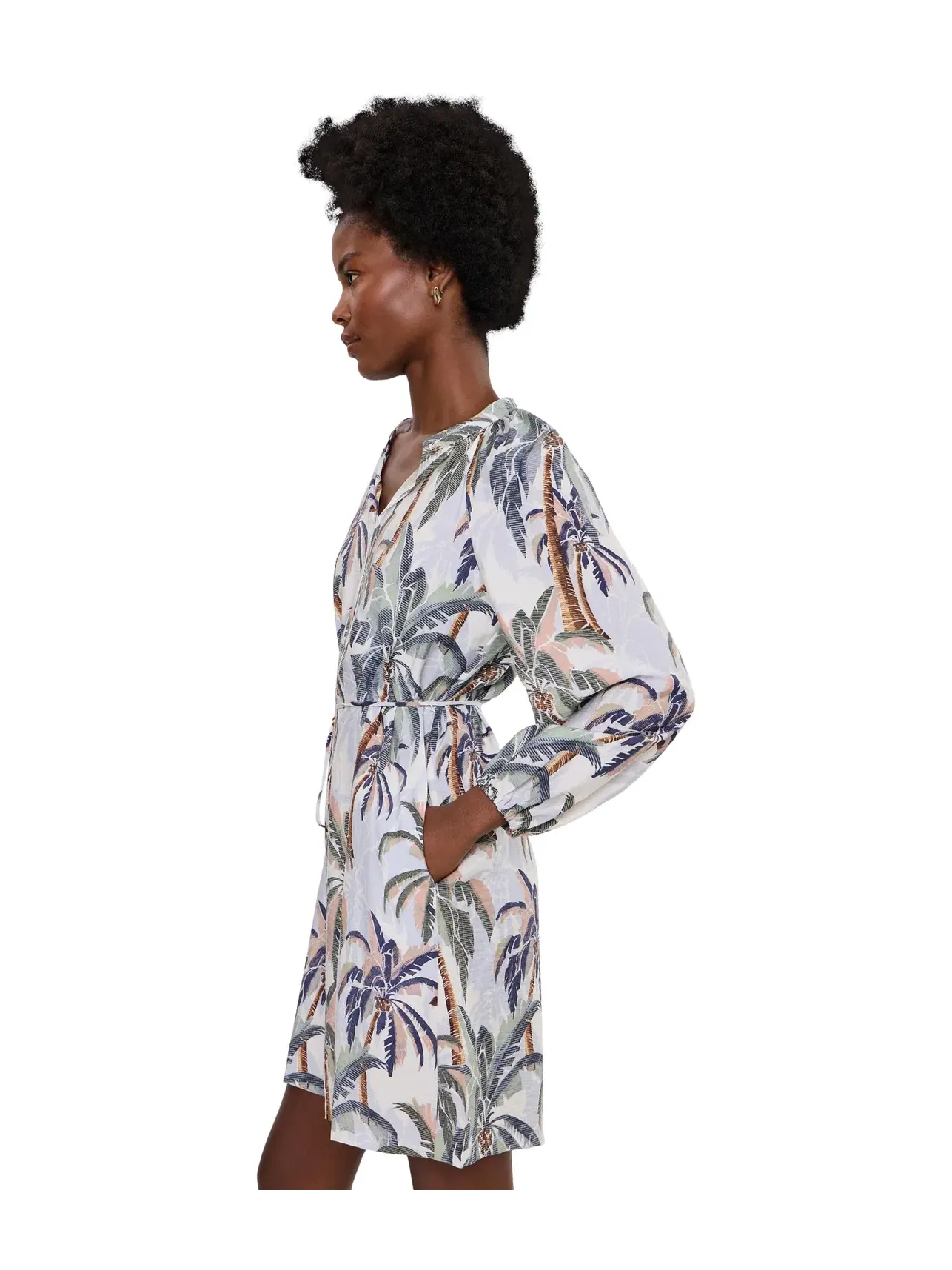 Платье Palm Oasis с длинными рукавами и короткими рукавами Tommy Bahama — изображение 3 из 5, прозрачный