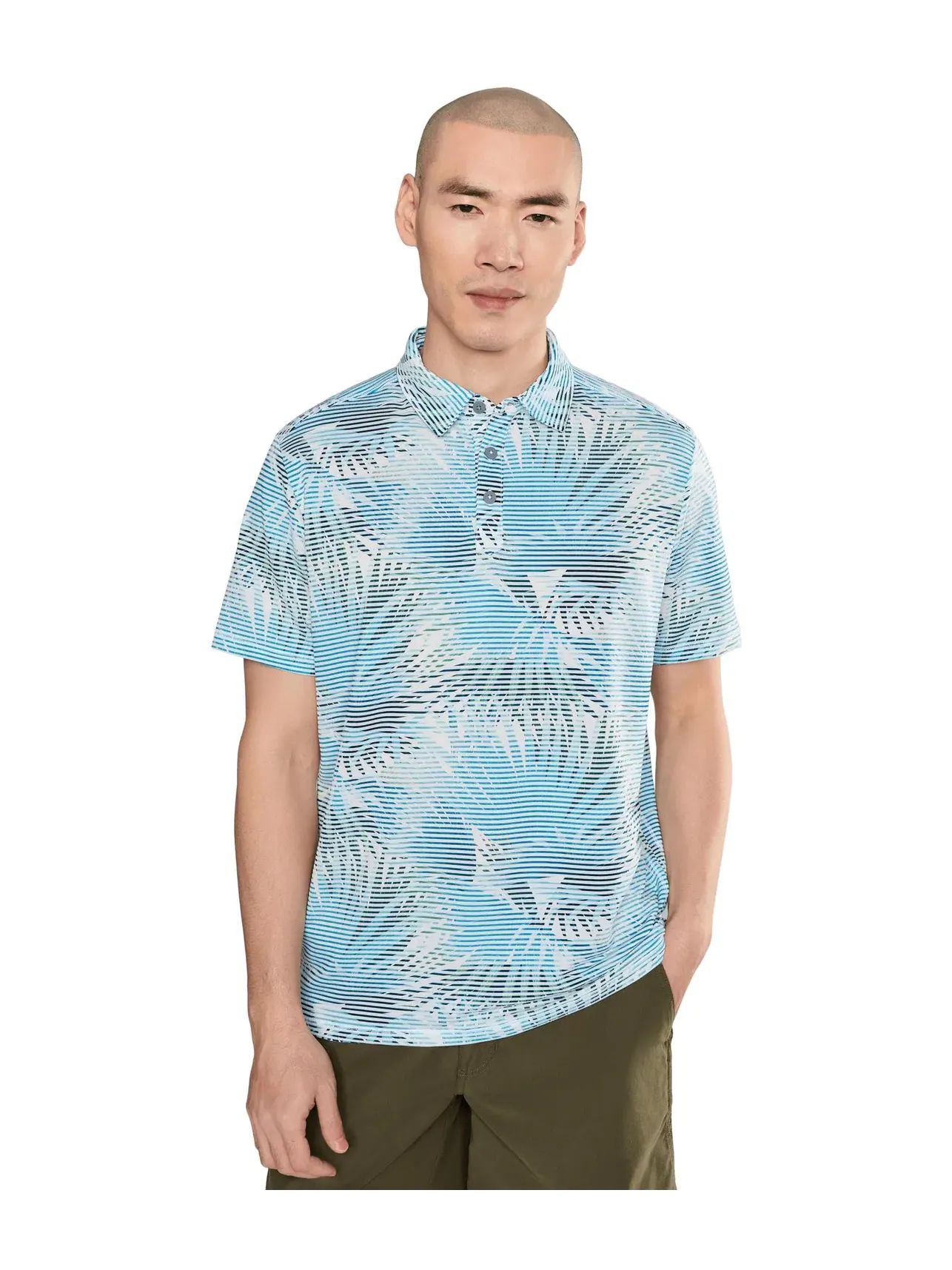 Поло Costa Wave Fiore Fronds Polo Tommy Bahama — изображение 1 из 5, синий