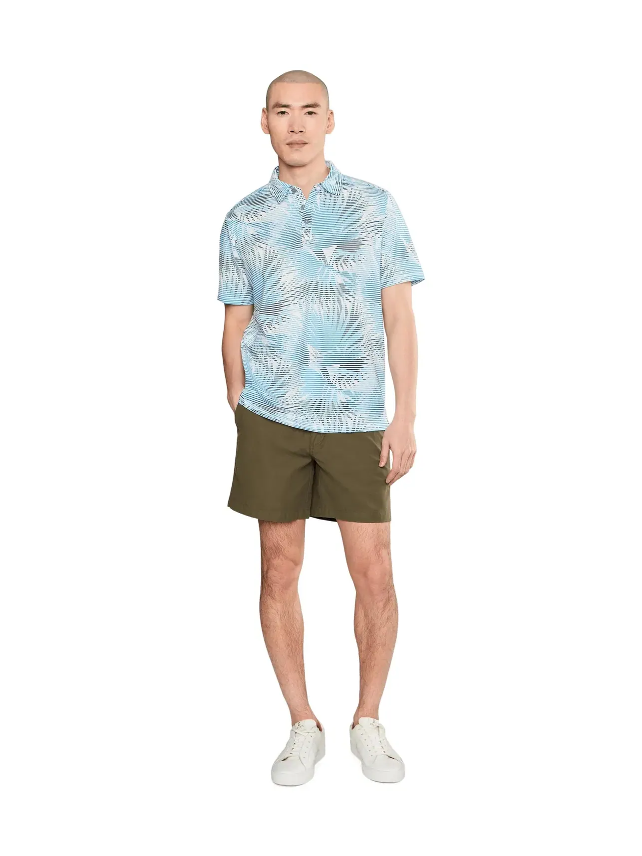 Поло Costa Wave Fiore Fronds Polo Tommy Bahama — изображение 2 из 5, синий