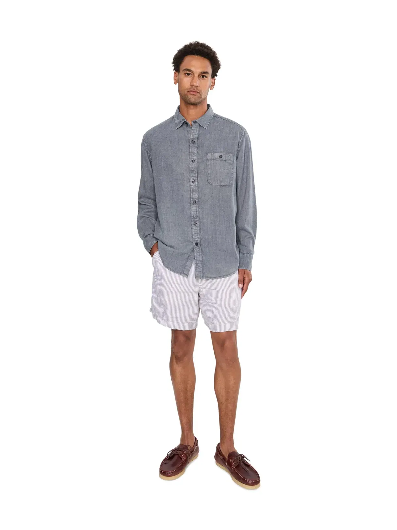 Рубашка Bonfire Beach Twill Tommy Bahama — изображение 2 из 5, серый