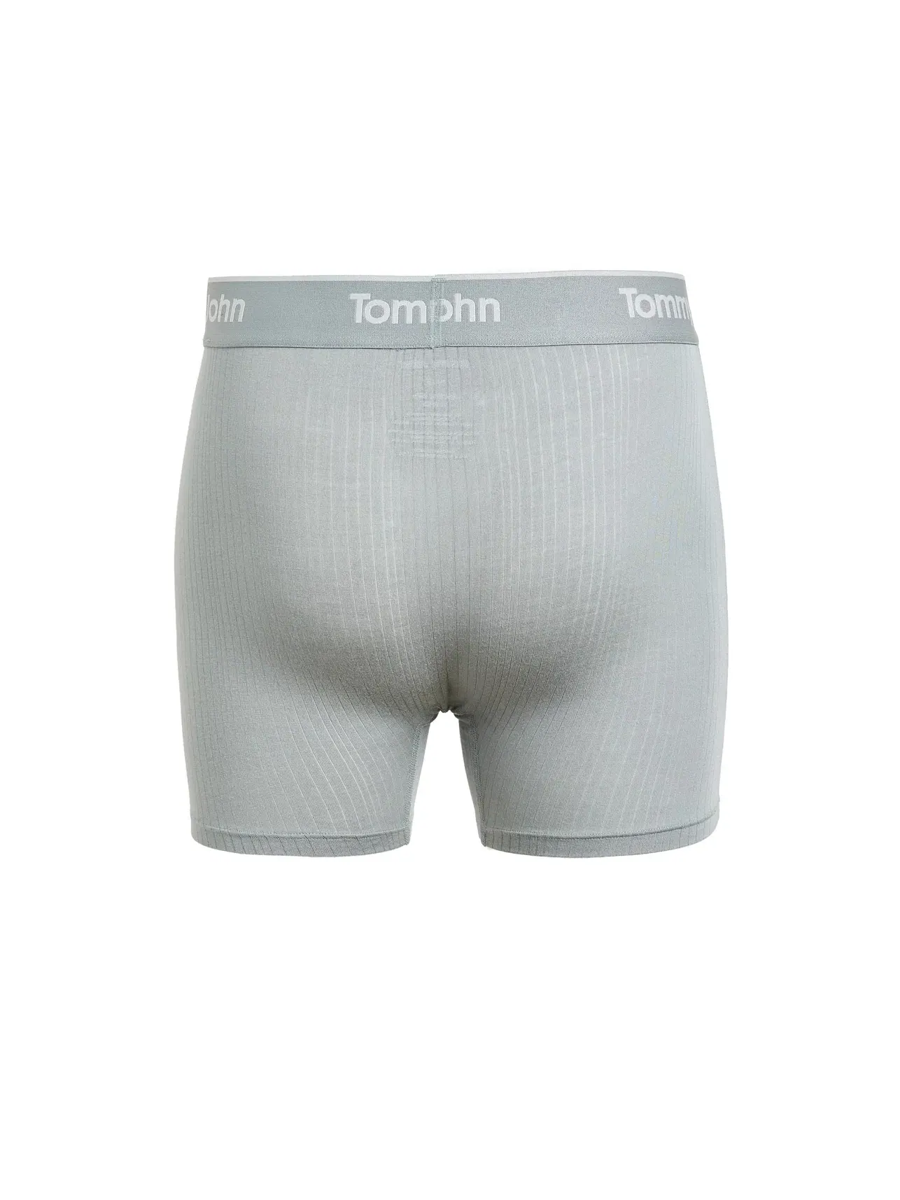 Боксеры-брифы из люксового риба 4", 3 пары Luxe Rib 4" Boxer Briefs 3-Pack Tommy John — изображение 2 из 3, каменный серый