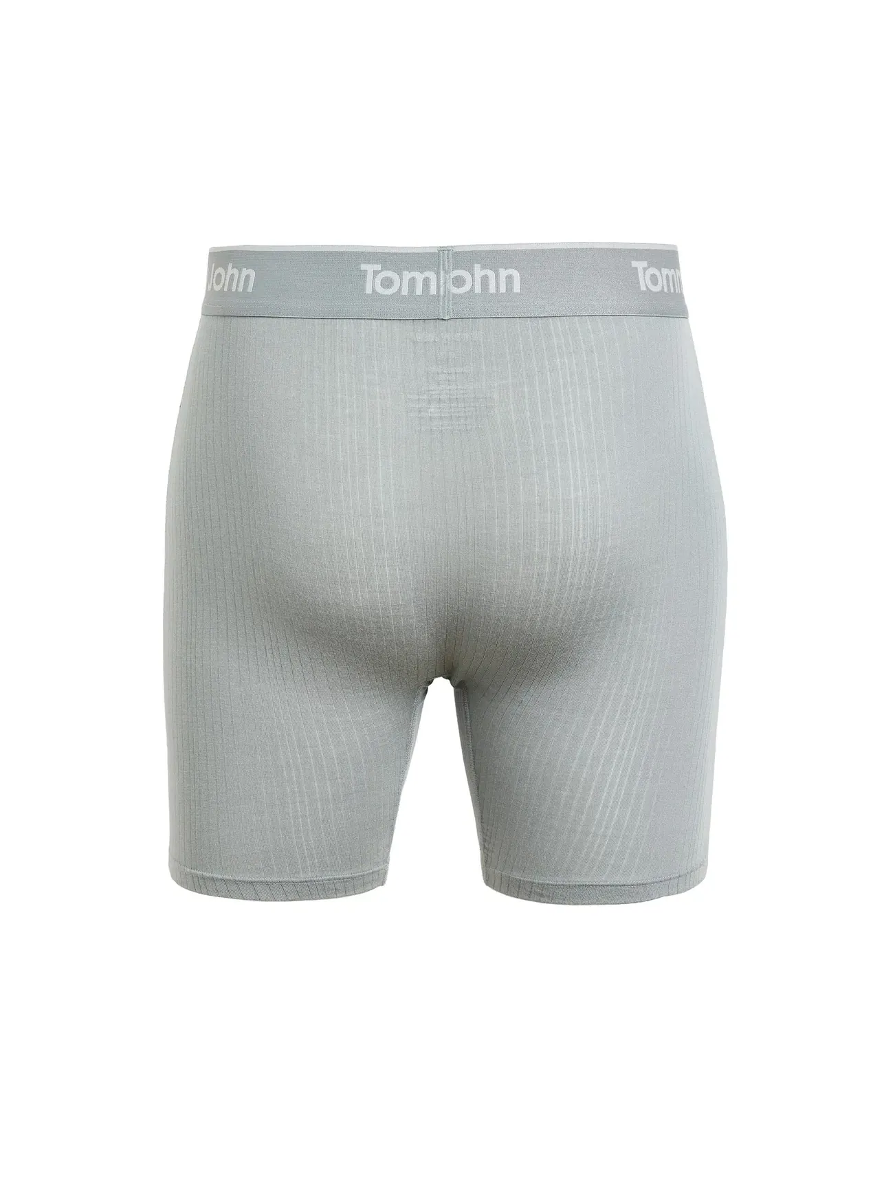 Боксеры-брифы из люксового риба 6", 3 пары Luxe Rib 6" Boxer Briefs 3-Pack Tommy John — изображение 2 из 3, каменный серый