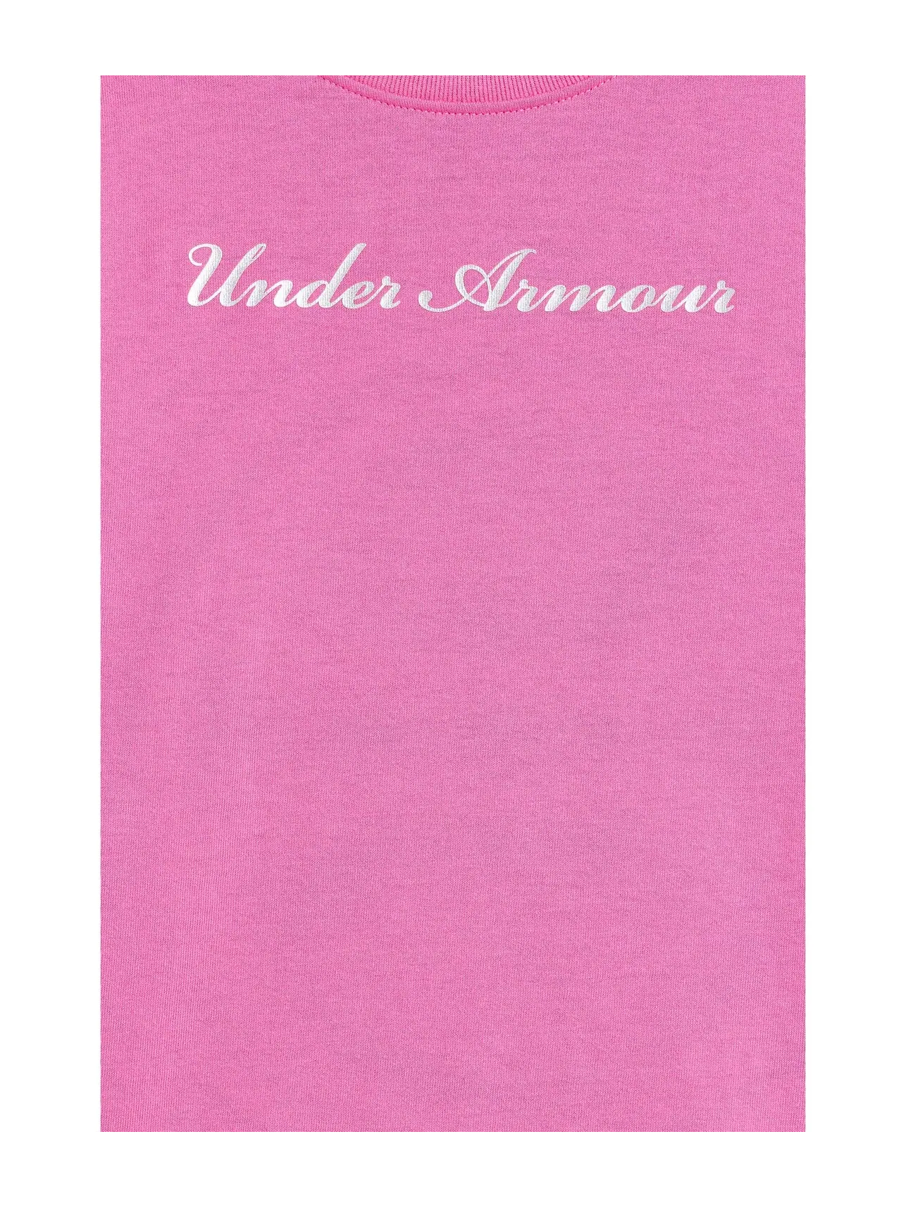Футболка с коротким рукавом Rival Shimmer (для детей постарше) Under Armour Kids — изображение 3 из 3, розовый/белый