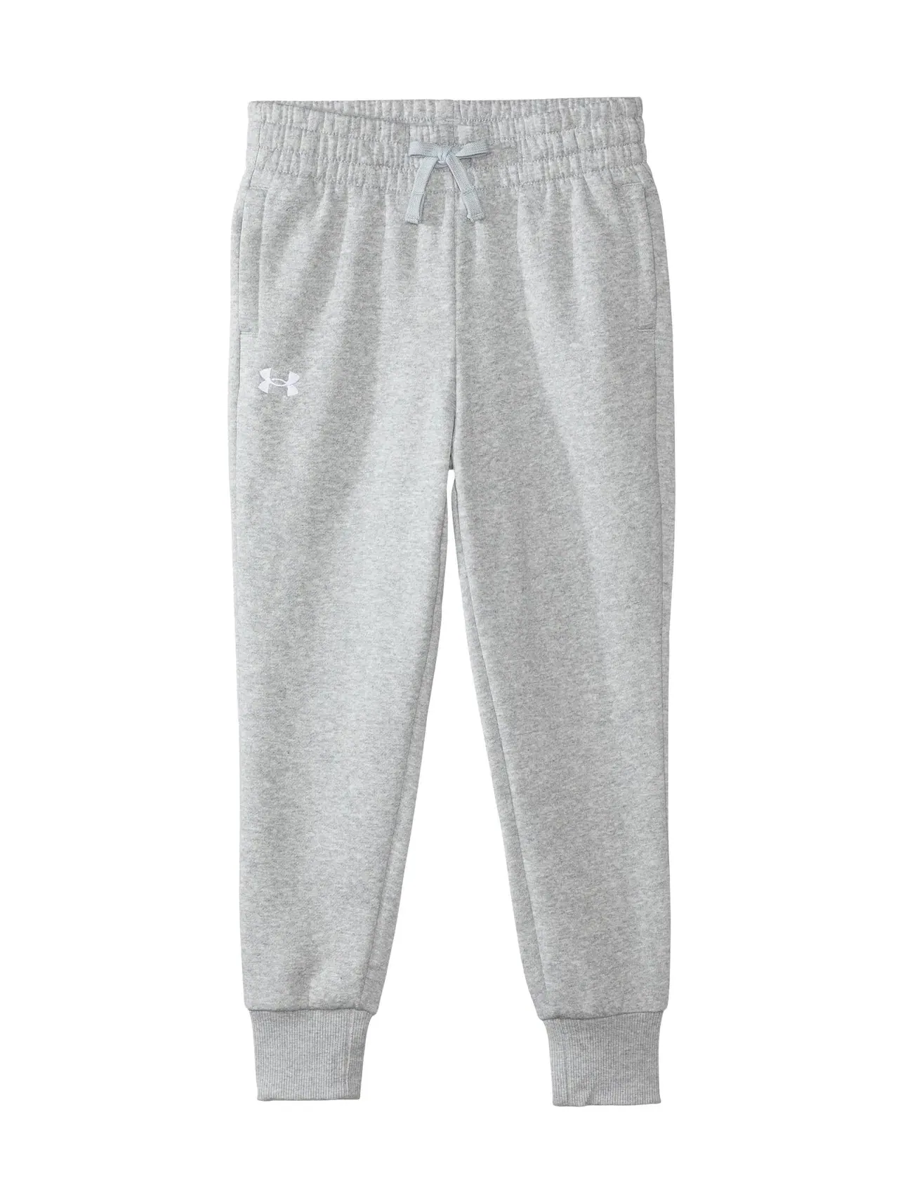 Спортивные брюки Rival Fleece (для детей постарше) Under Armour Kids — изображение 1 из 1, серый светлый/белый