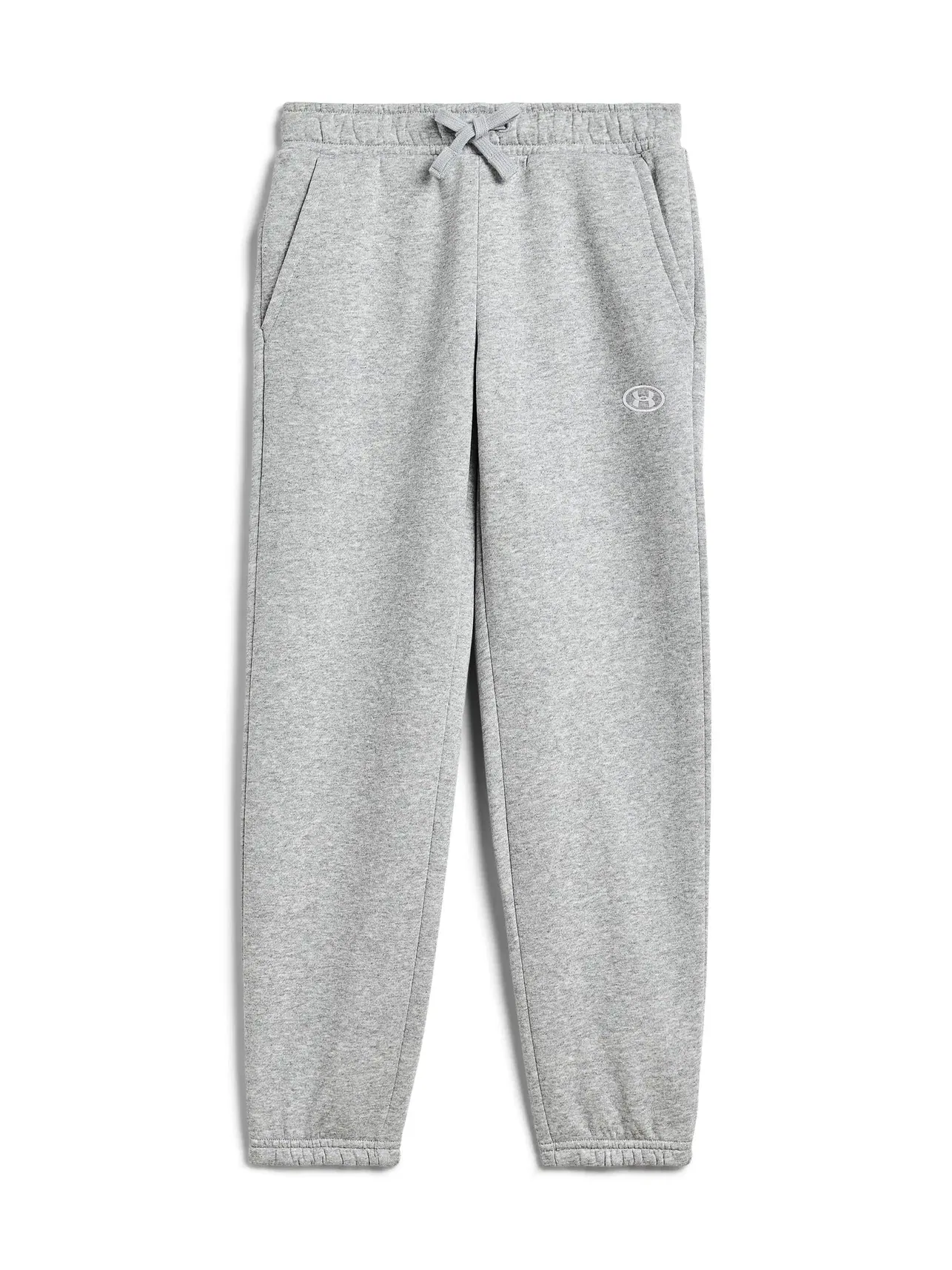 Спортивные брюки Rival Fleece (для детей постарше) Under Armour Kids — изображение 1 из 3, серый светлый/белый