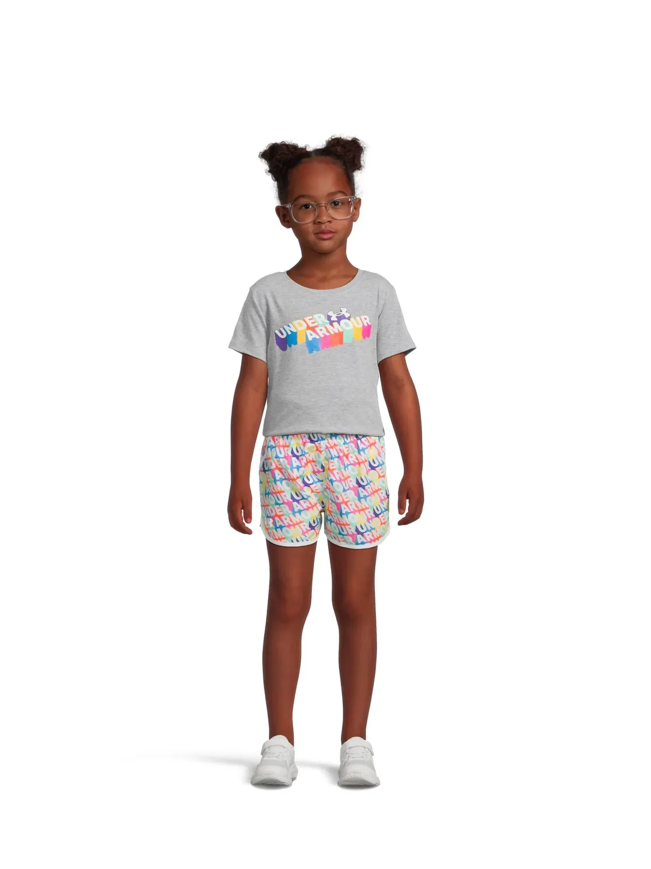 Комплект из тканых шорт с принтом (для маленьких детей) Under Armour Kids — изображение 4 из 4, серый
